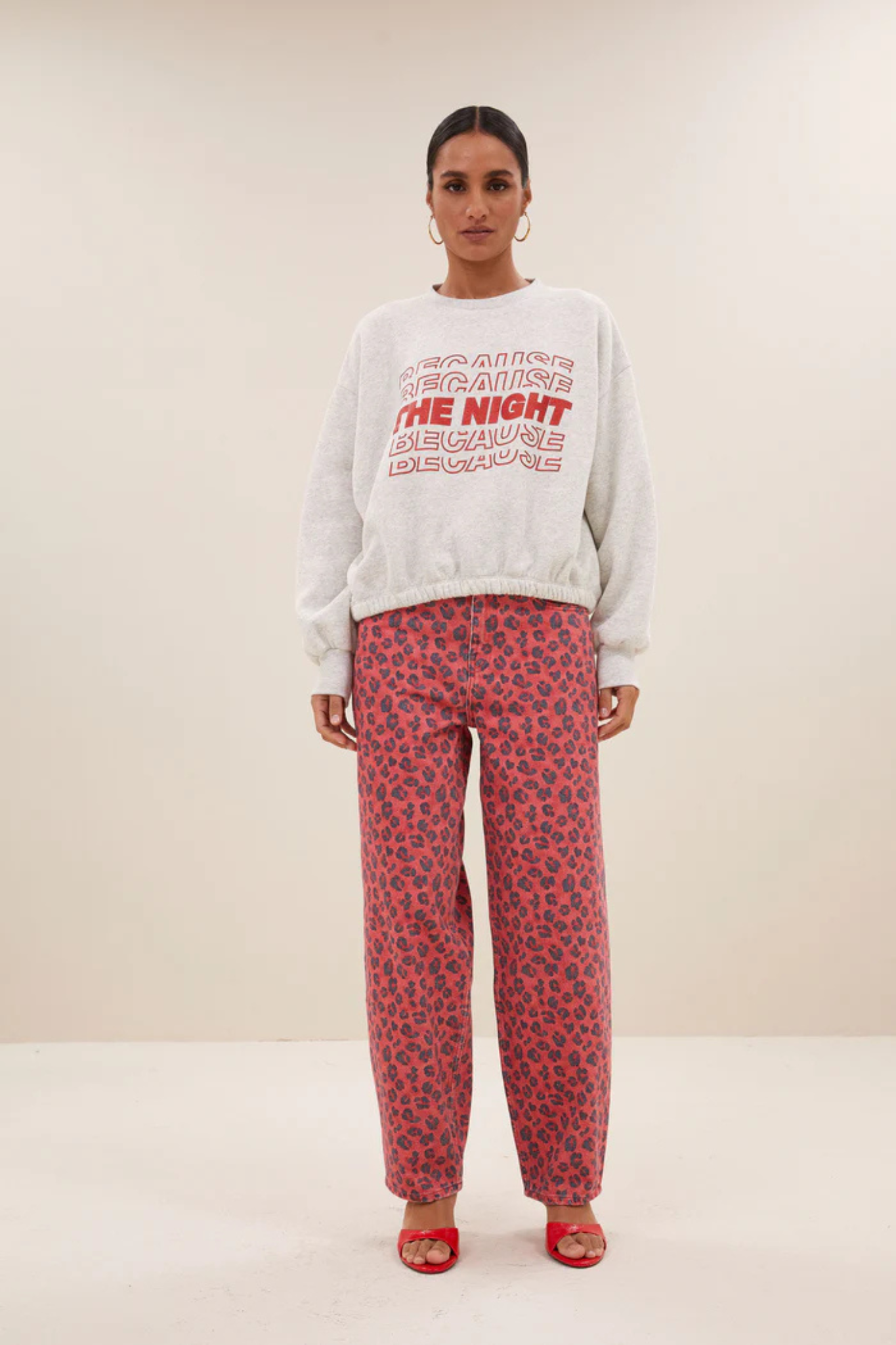 BODIL NIGHTS SWEATER - LIGHT GREY MELEE