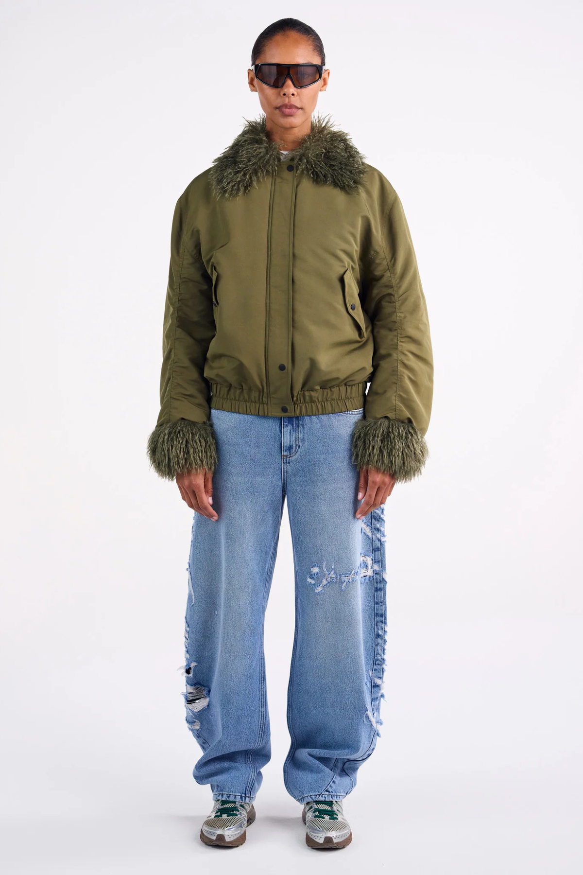 NORA BOMBER JACKET - GREEN