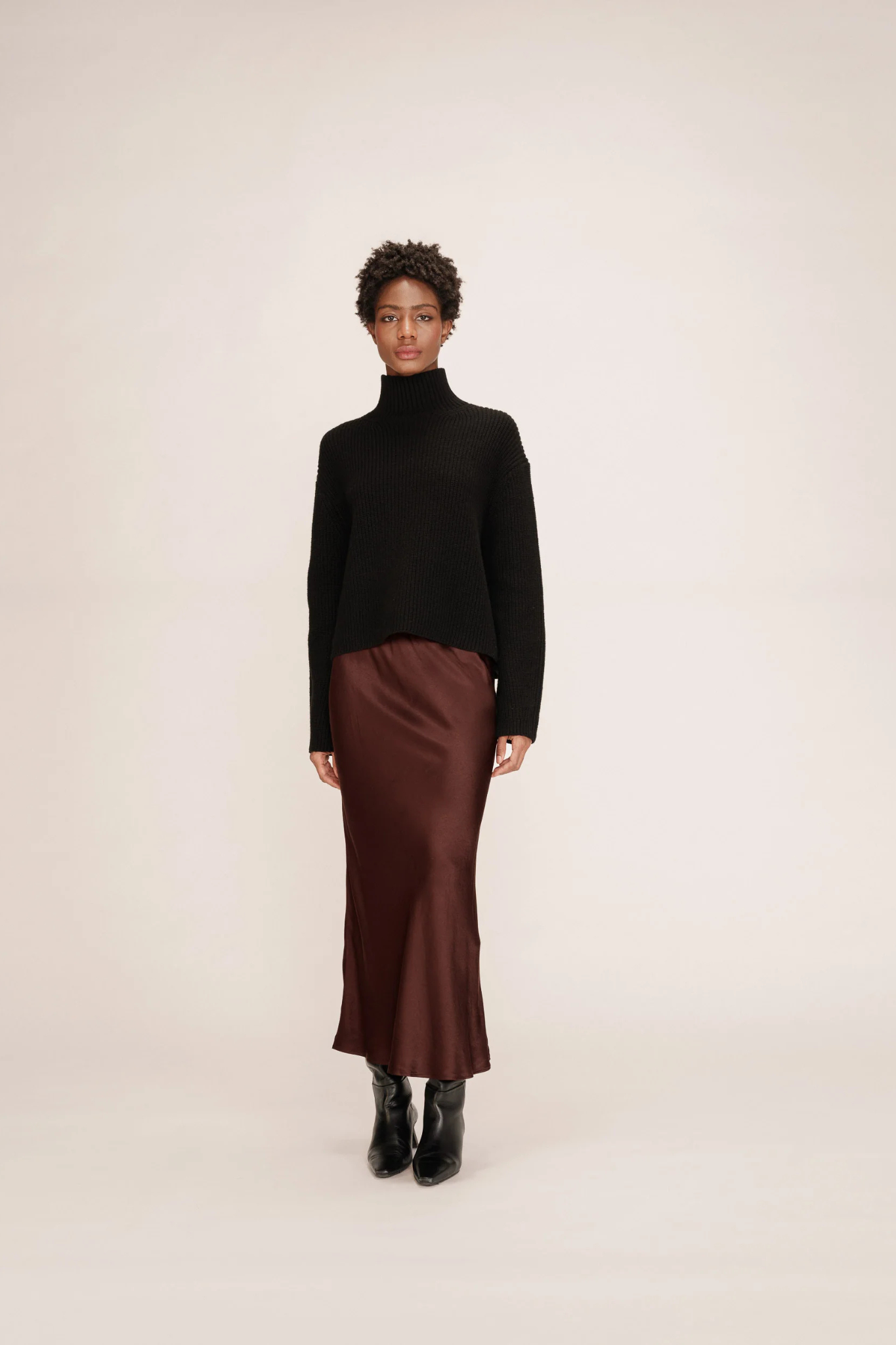 TALMAS LONG SKIRT - CHOCOLAT