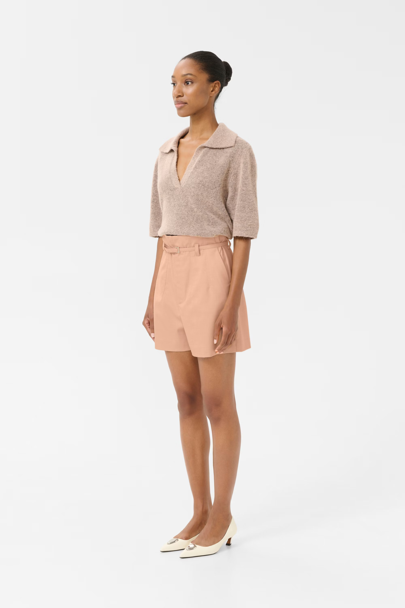 ALPHA SS POLO PULLOVER - ROSE DUST MELANGE