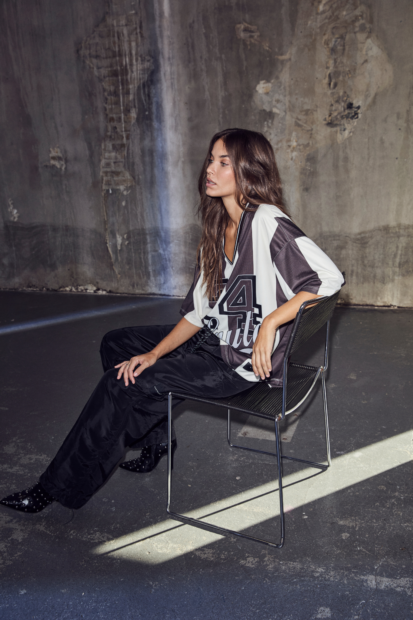 HAUTE 24 STRIPE BLOUSE - MOCCA/PEARL