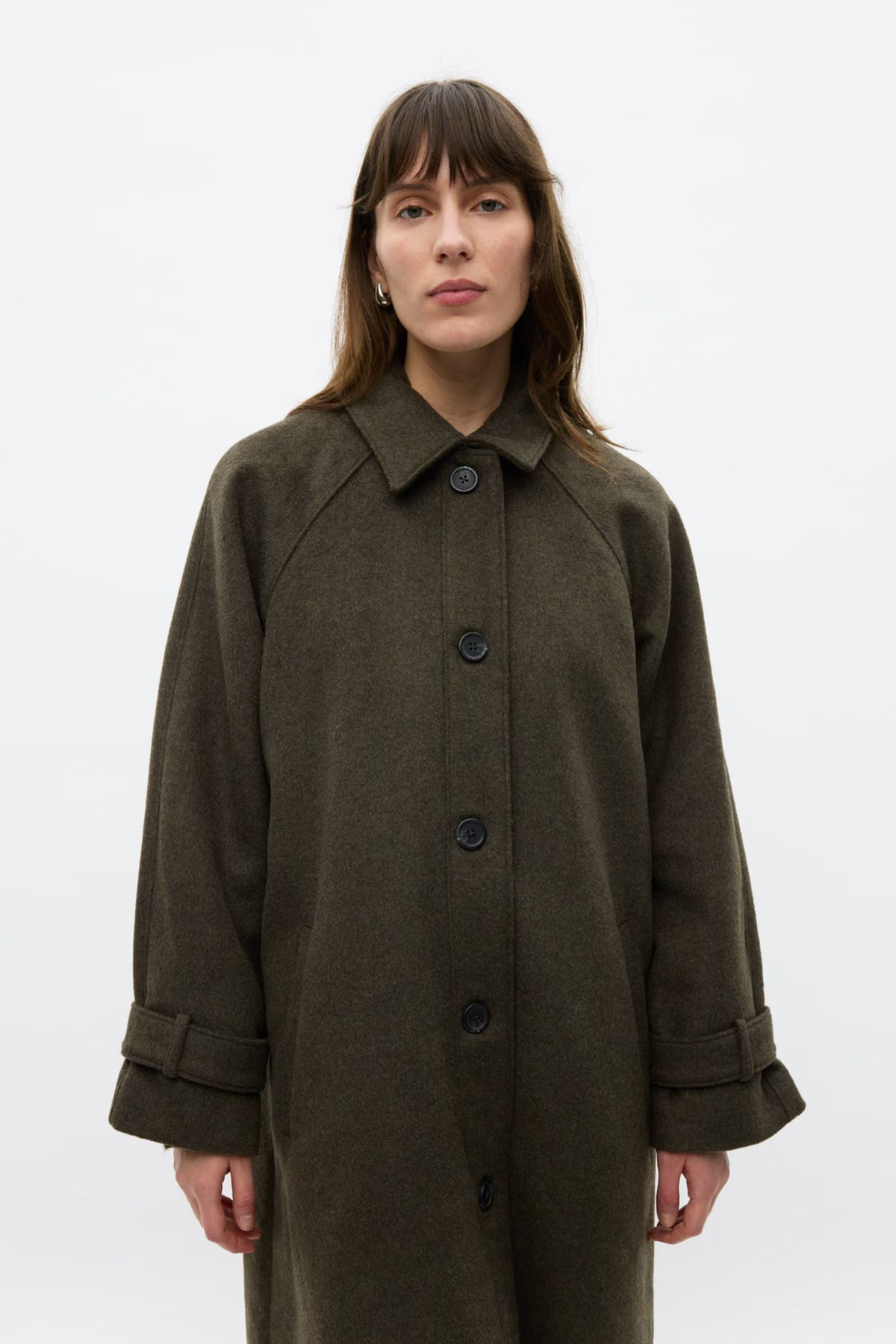 SENECA WOOL JACKET - DARK OLIVE
