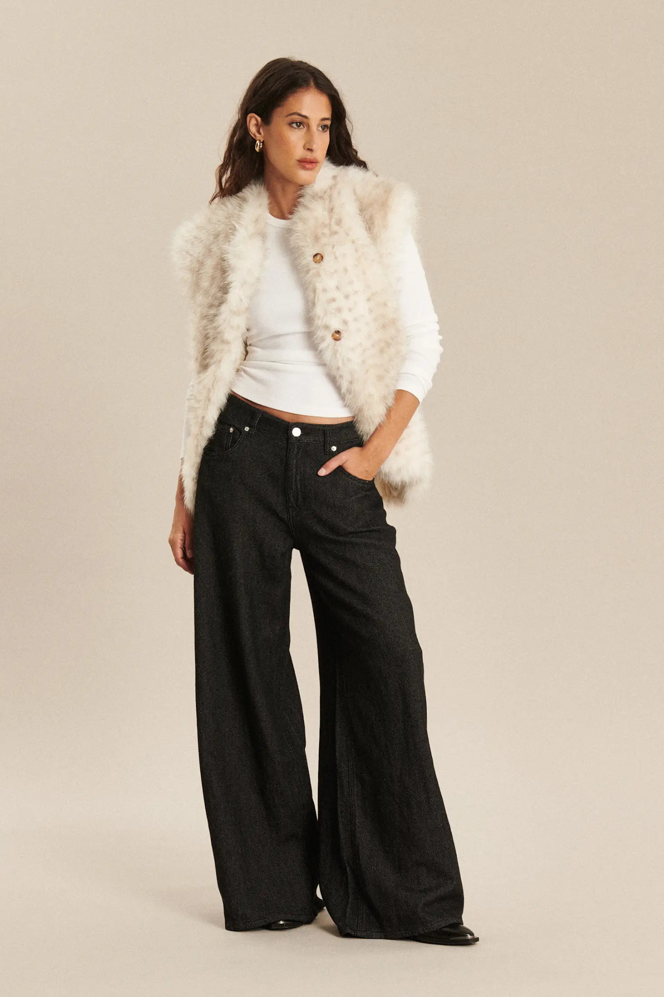 BIANCA MINK VEST - DEER