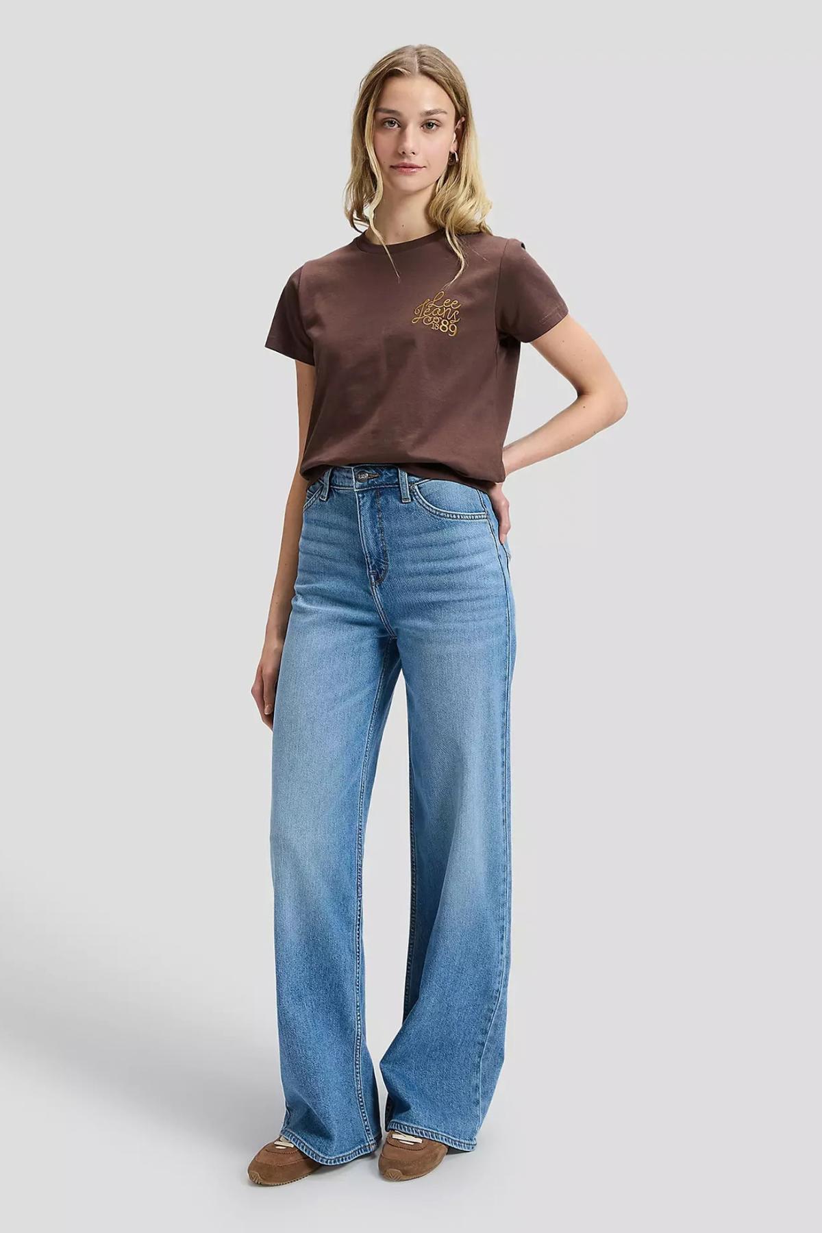 STELLA HIGH RISE WIDE LEG JEANS - BUDDING BLUE