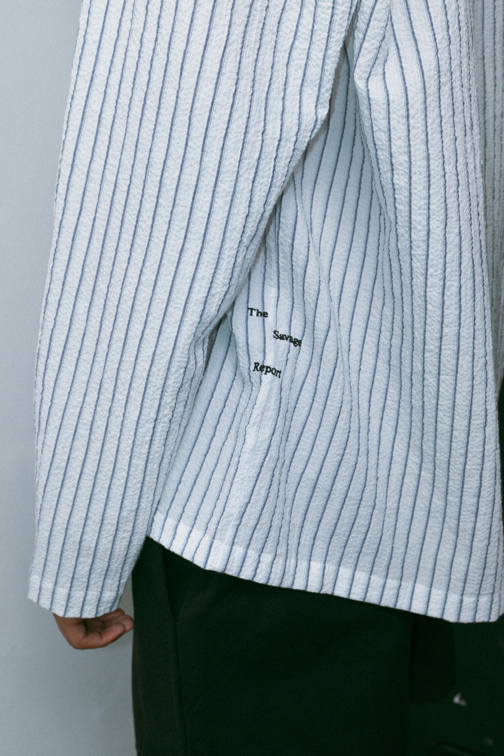 STRIPED TSR SHIRT - WHITE