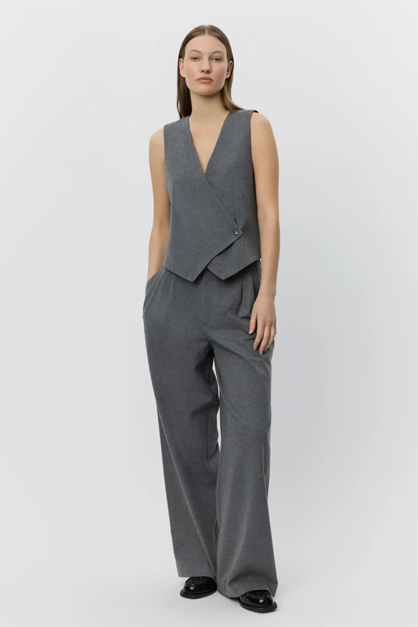 VIRGINIA VEST - GREY MEL