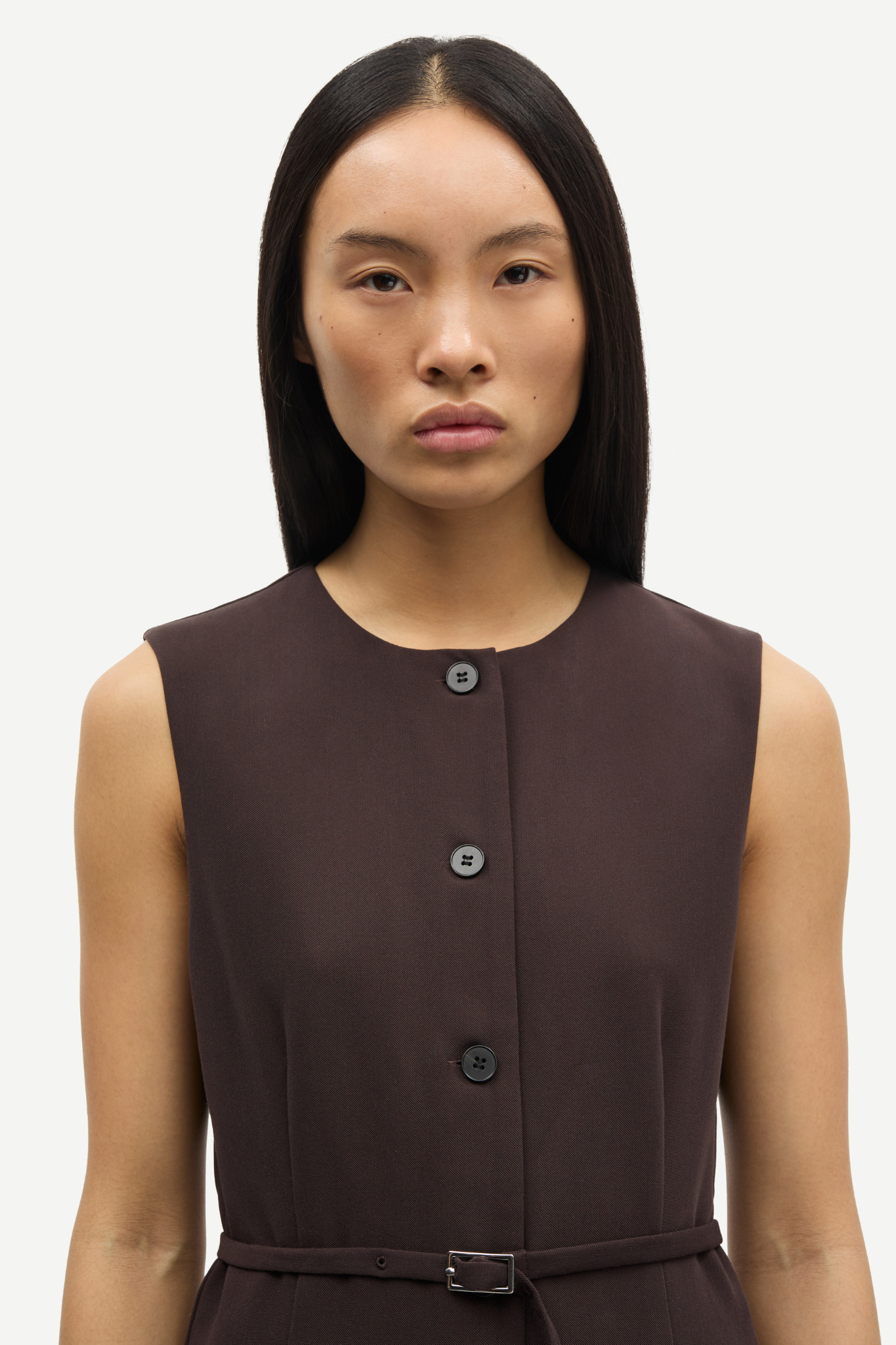 RUMA SHORT DRESS - BLACK COFFEE