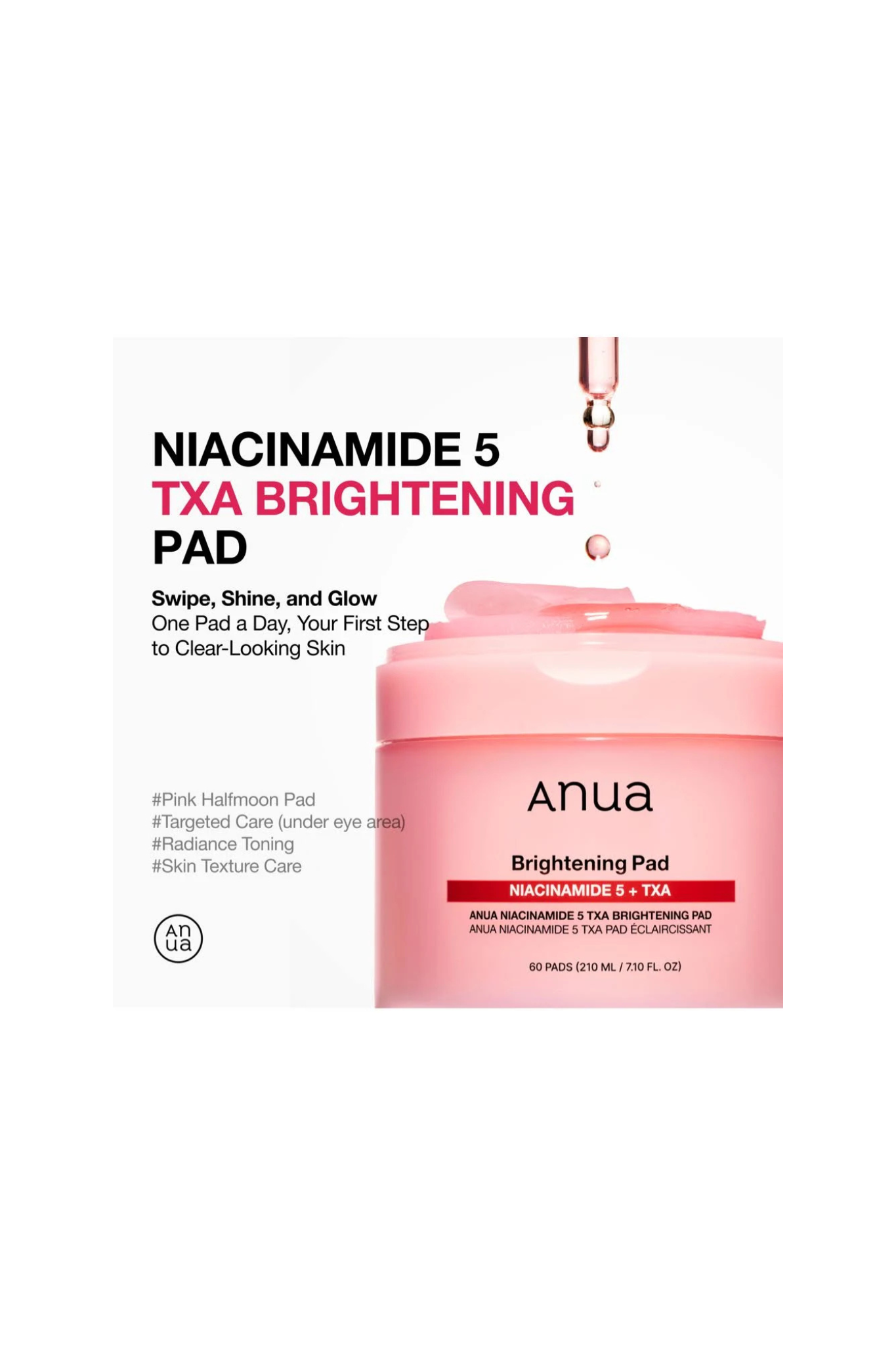 NIACINAMIDE 5 TXA BRIGHTENING PAD 210ML (60EA)