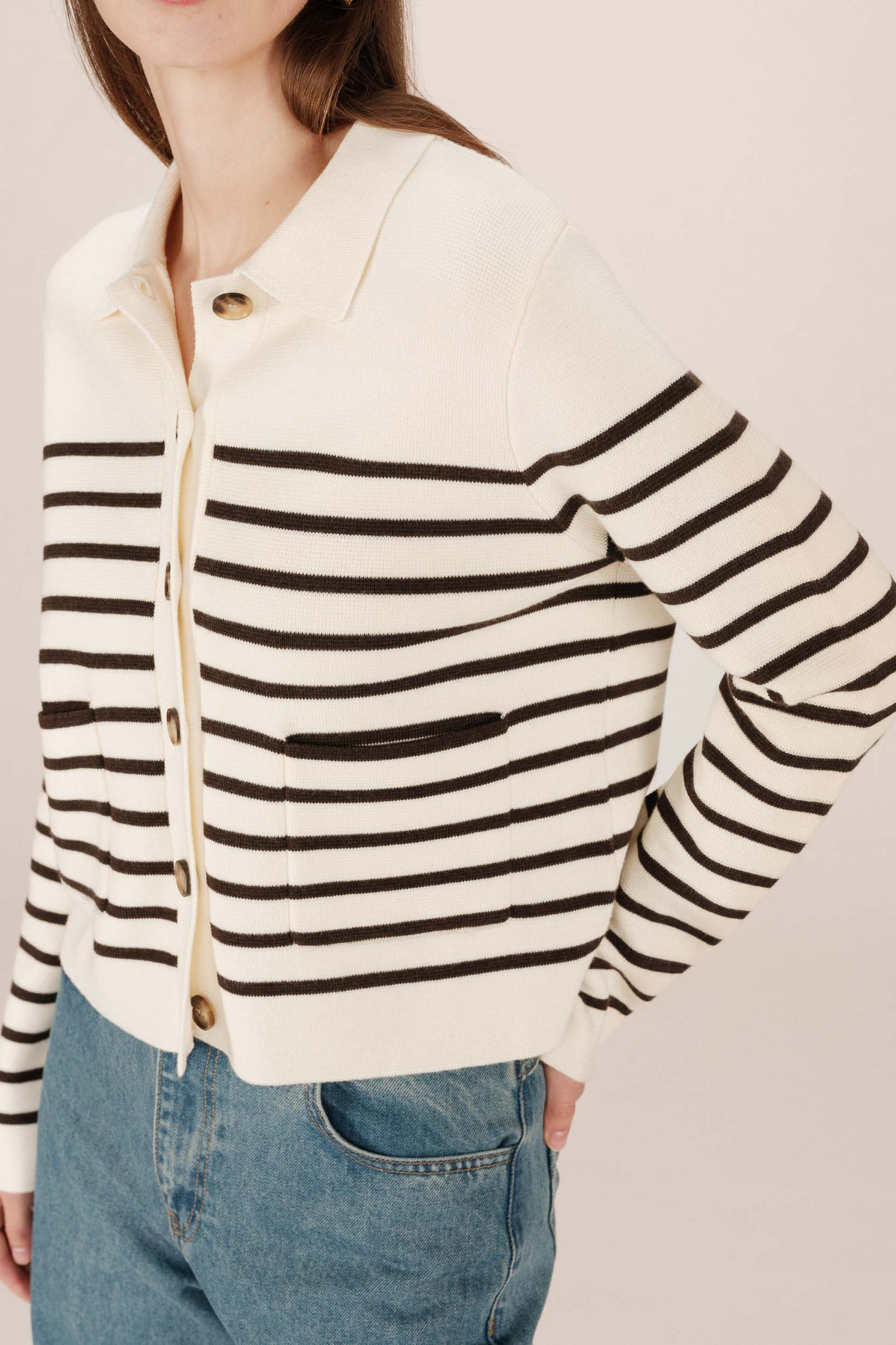 SAILOR CARDIGAN - ECRU