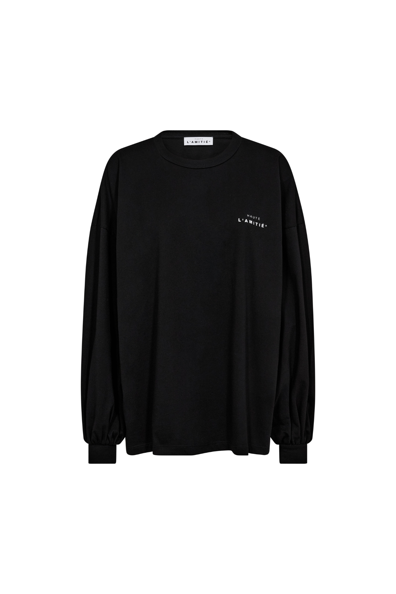 CREW NECK LS TEE - BLACK