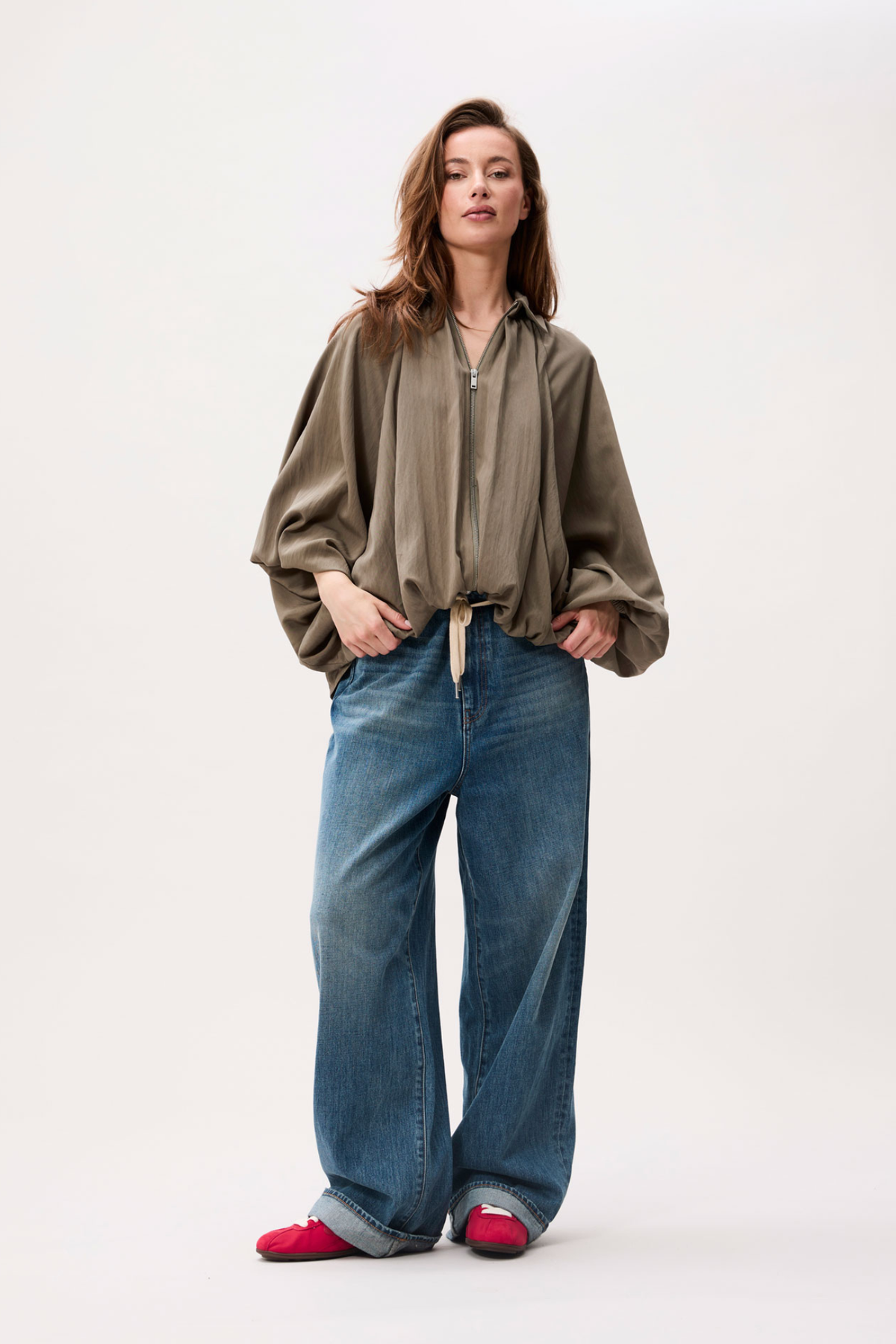 DRAPED BLOUSE - BEETLE