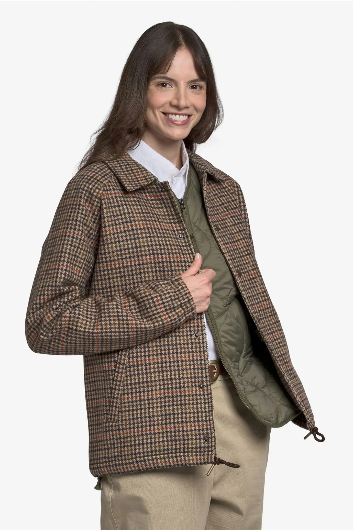TENDER PIED DE POULE JACKET - BEIGE-BLUE-GREEN-BROWN