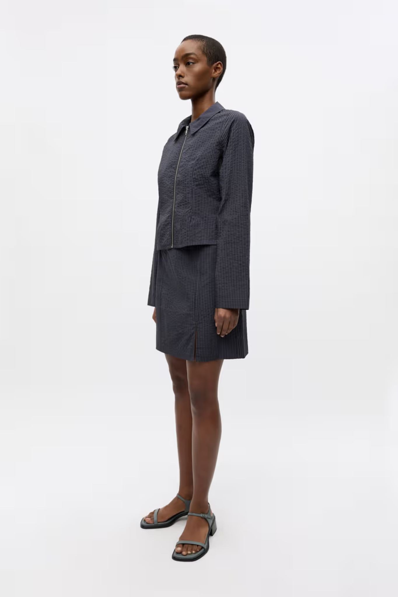 ENSPLIT SKIRT - ASPHALT STRIPE