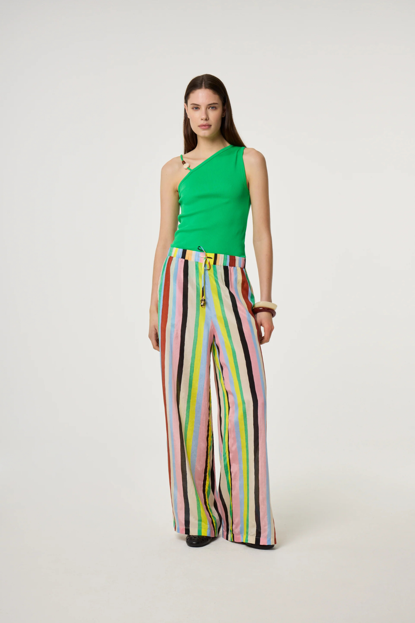 RHEA TOP - GREEN GLIMMER
