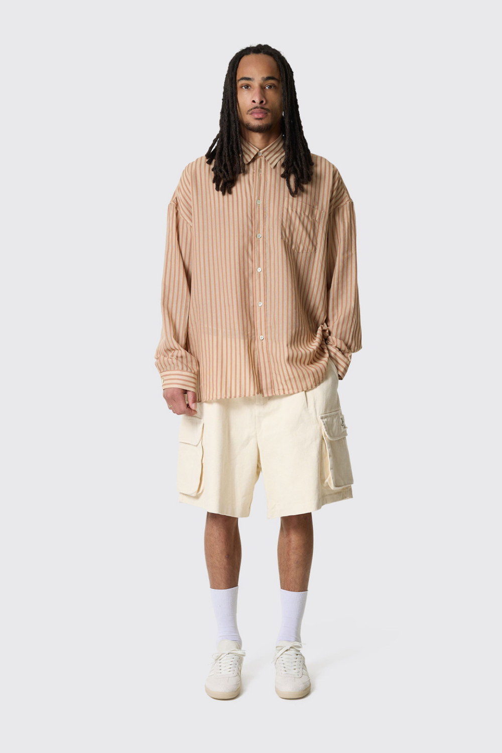 AMAGO CARGO SHORTS - MARSHMALLOW