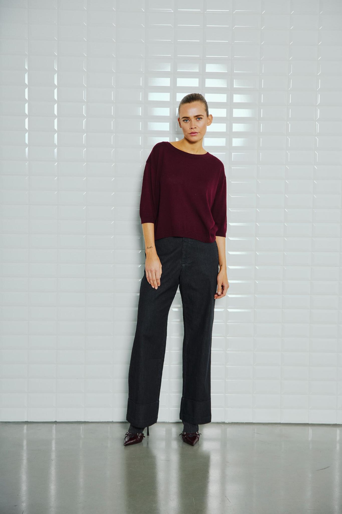KAI SS PULLOVER - WINE MELANGE