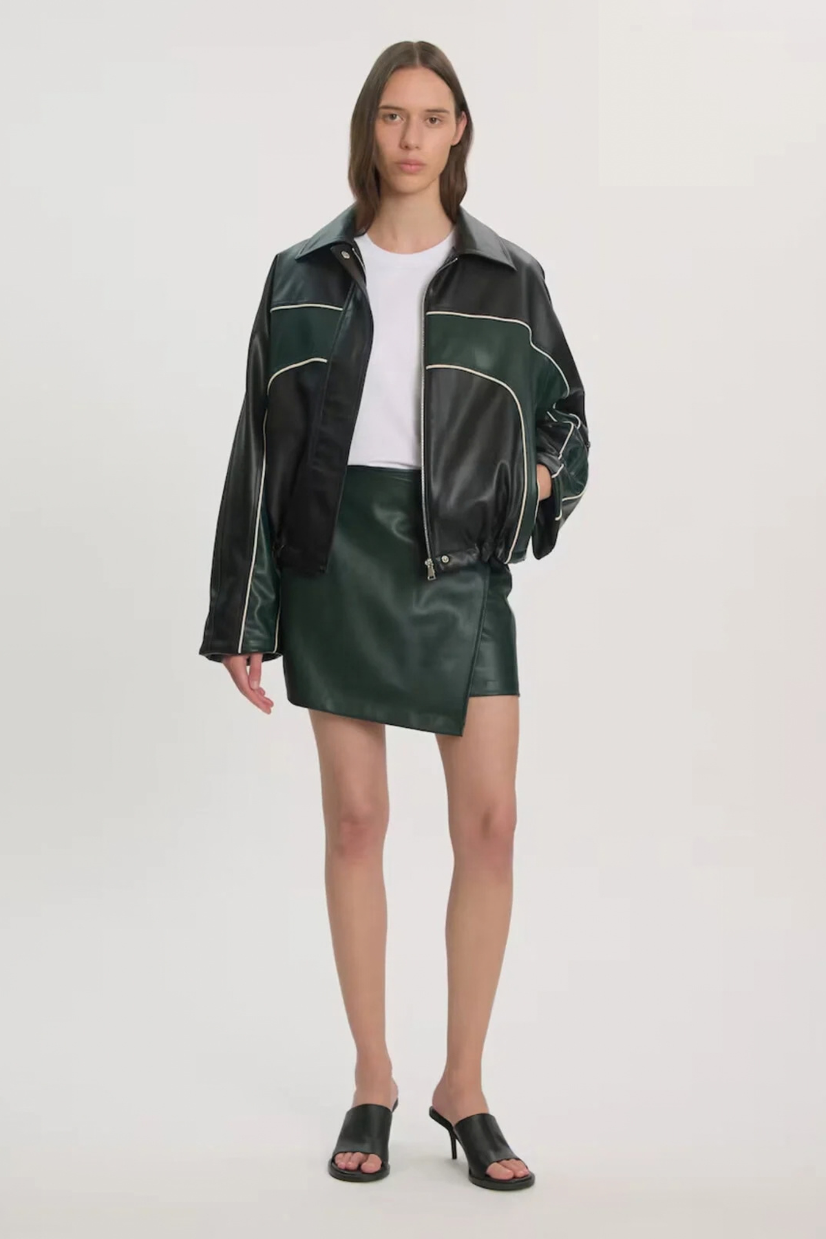 MARIKE PU SKIRT - SCARAB
