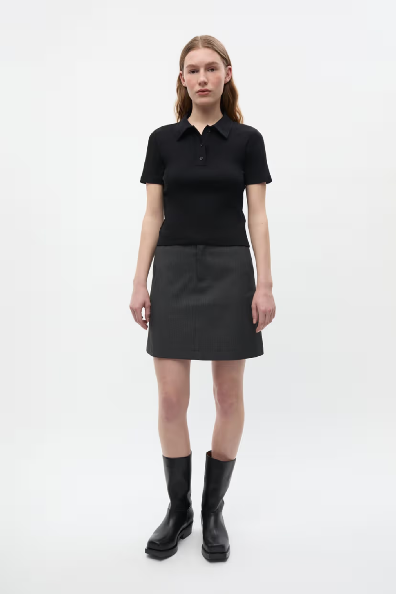 ALESSIA SKIRT - DARK GREY MEL