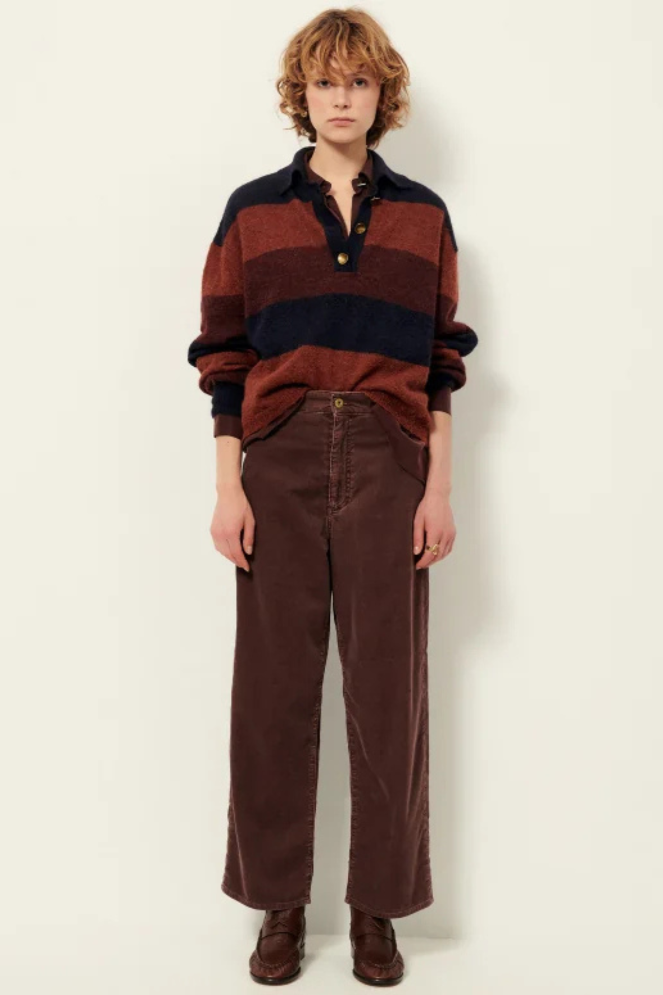 COBBY SWEATER - NAVYRUST