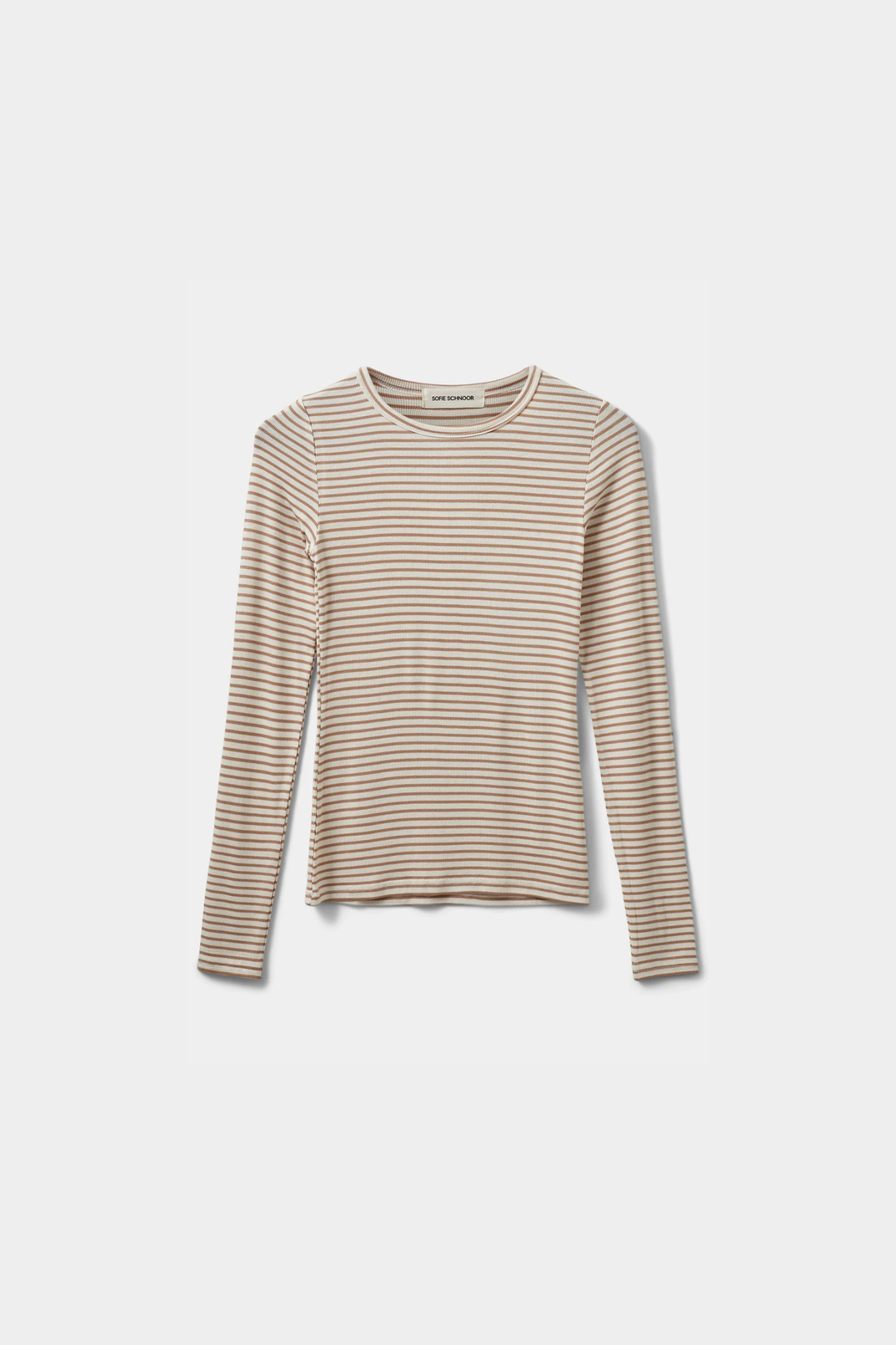 PETRICIA STRIPE T-SHIRT - BEIGE STRIPED