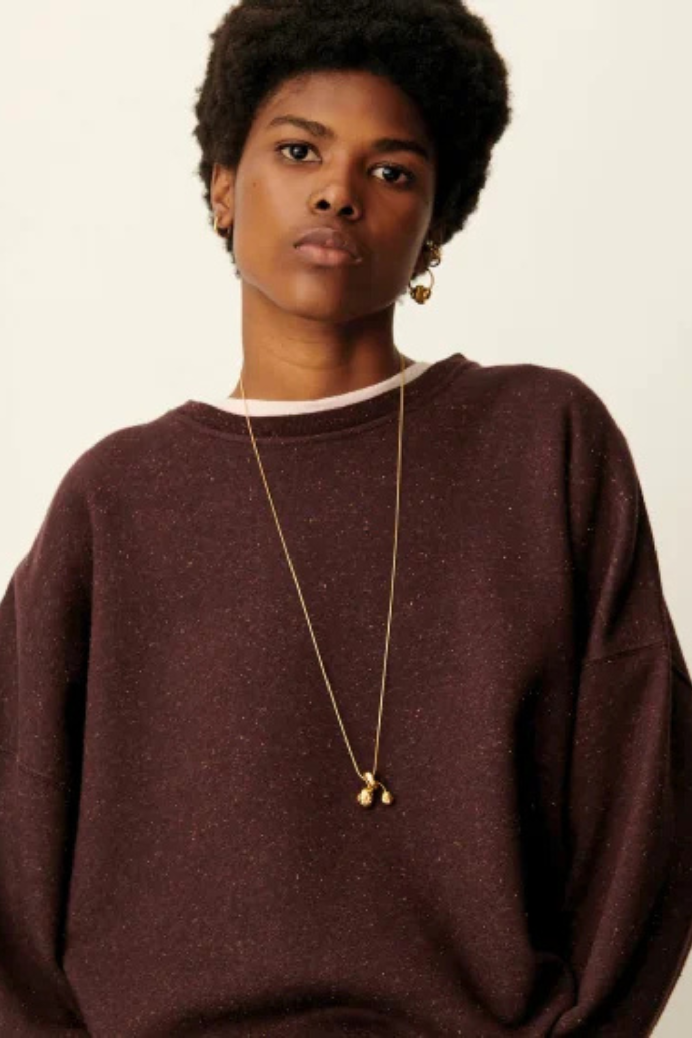CHEBBI OVERSIZED SWEATER - GANACHE