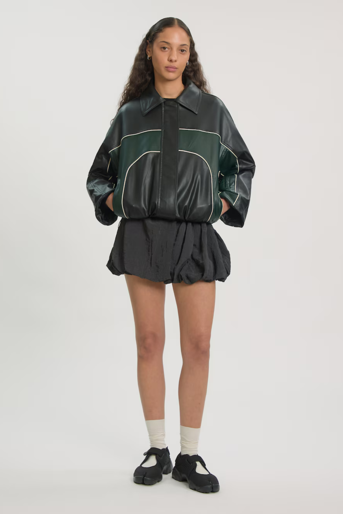 MAHSURI JACKET - SCARAB + BLACK + EGRET