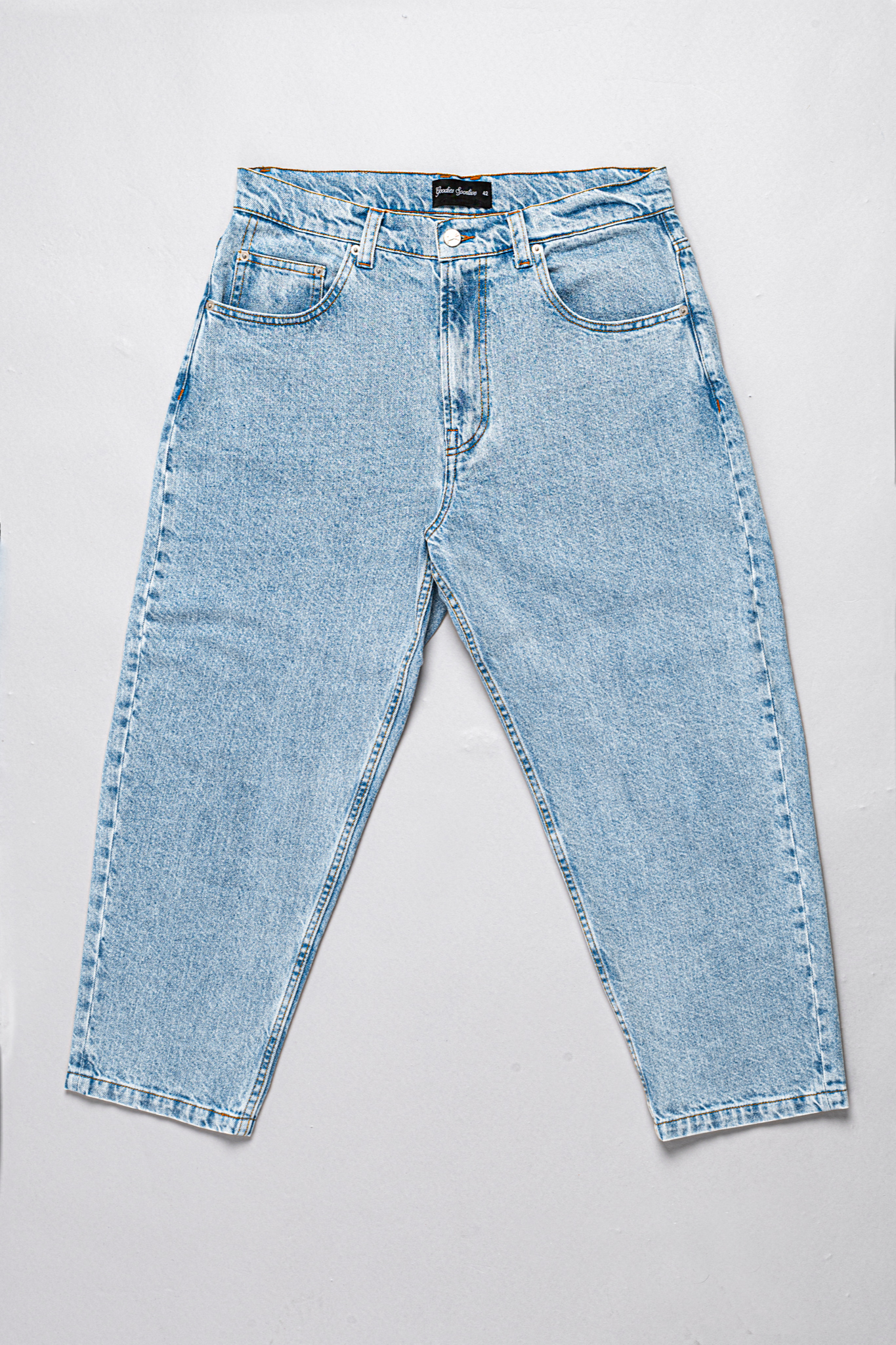 RELAXED CROP JEANS - LIGHT BLUE