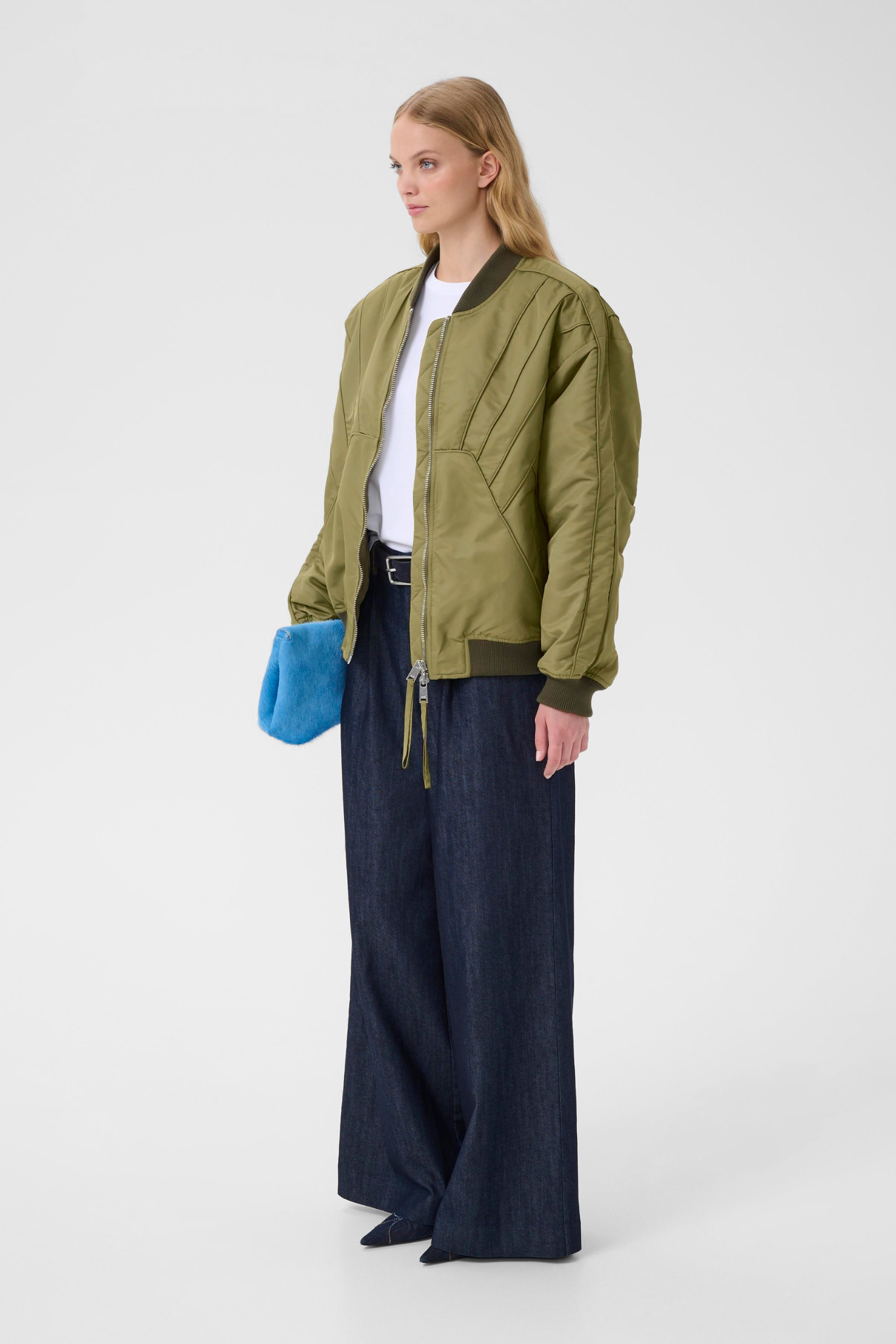 AURORA BOMBER JACKET - DUSKY GREEN