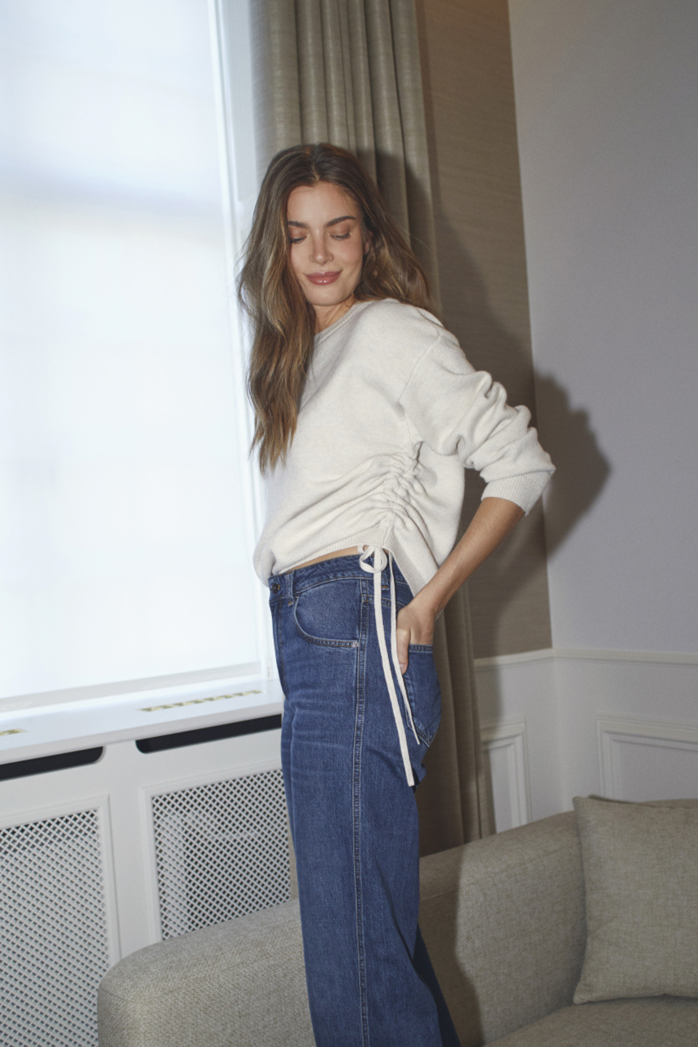 ROW STRING KNIT - IVORY