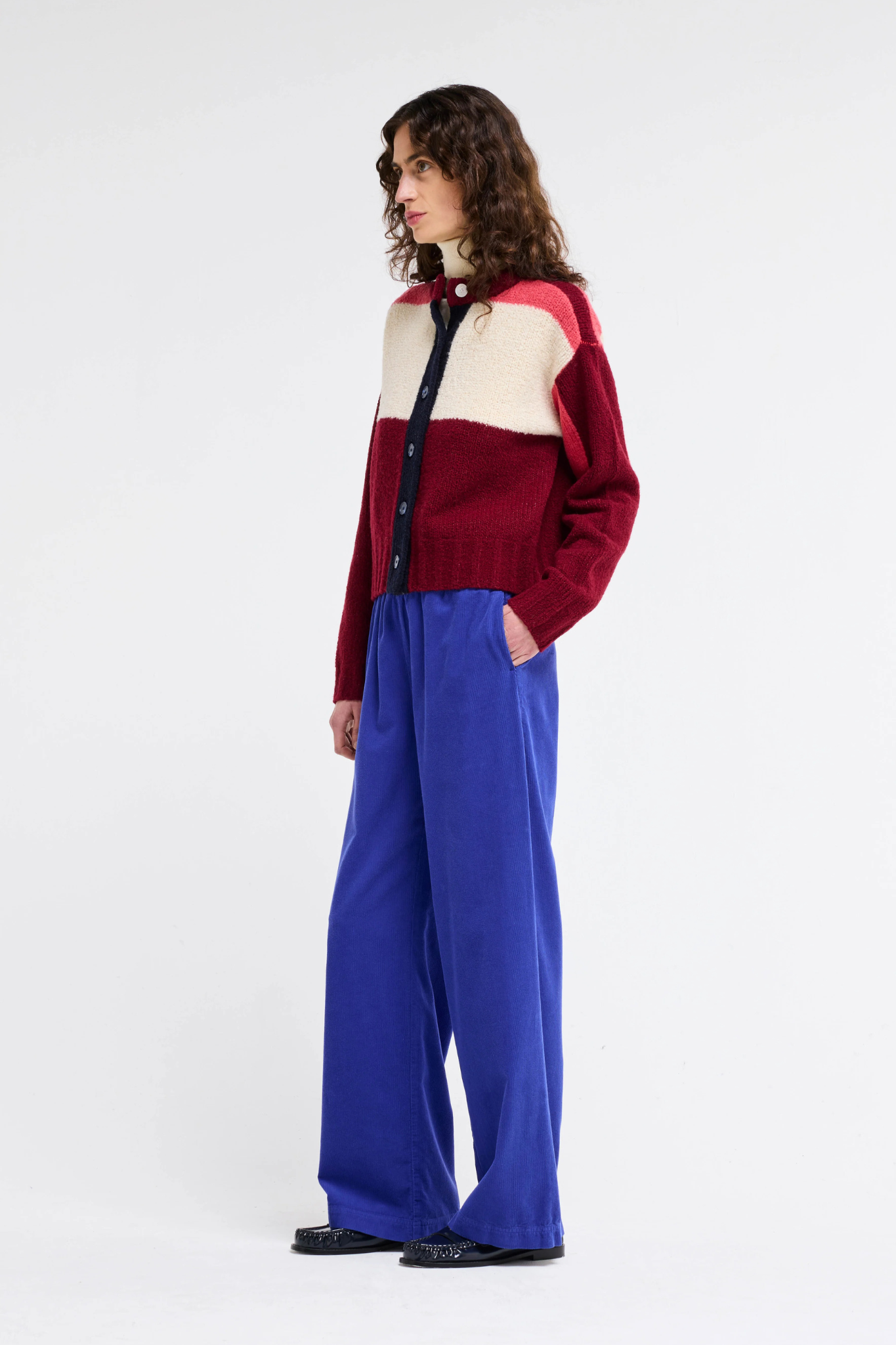 KRASNER CARDIGAN - BURGUNDY