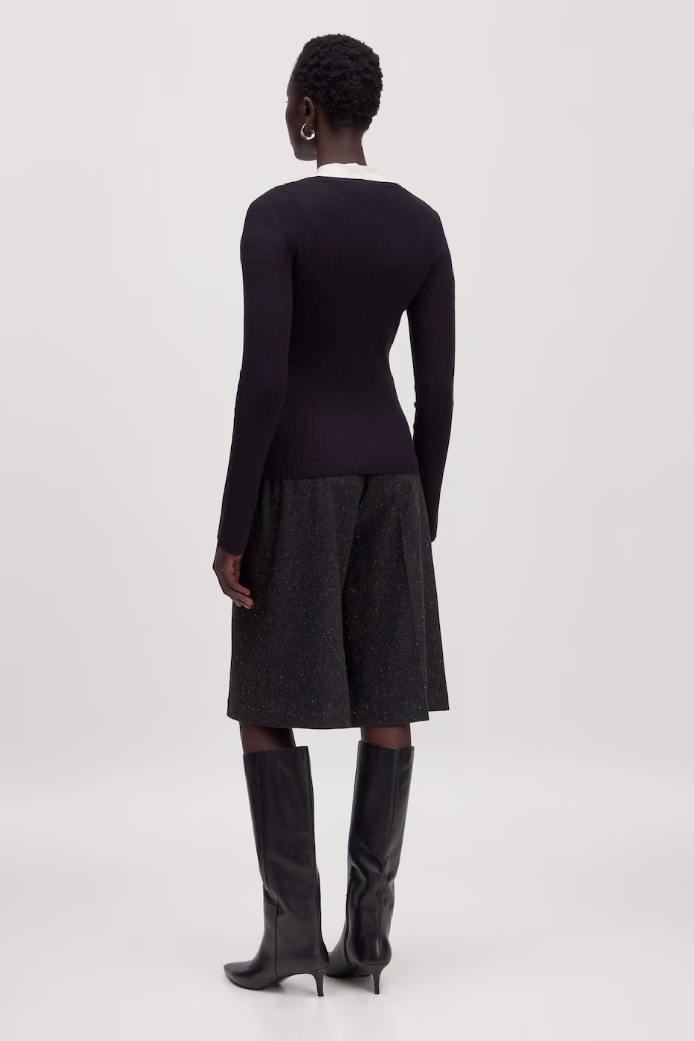 DAVI KNIT CARDIGAN - BLACK