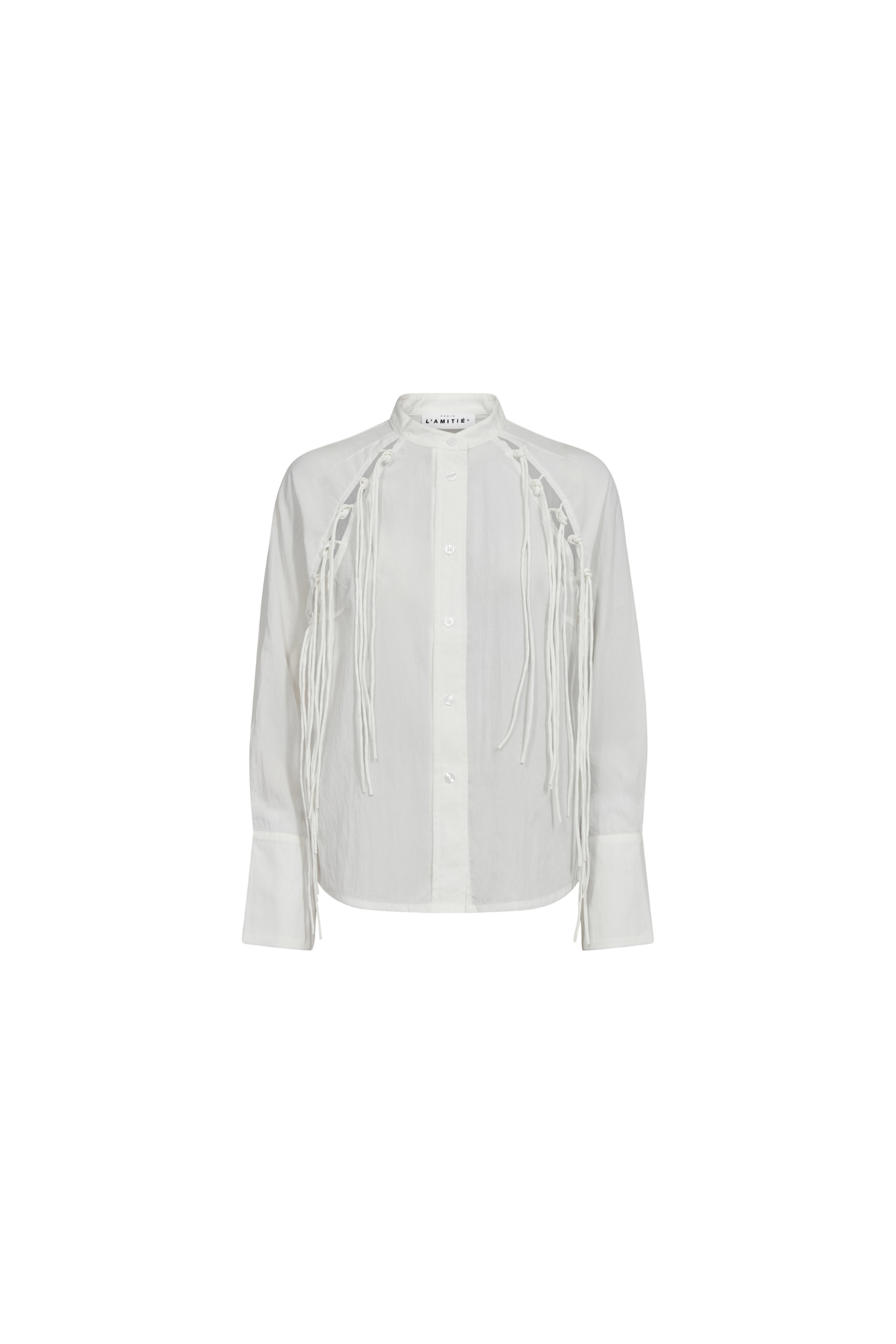 FLORENCE FRINGE SHIRT - WHITE
