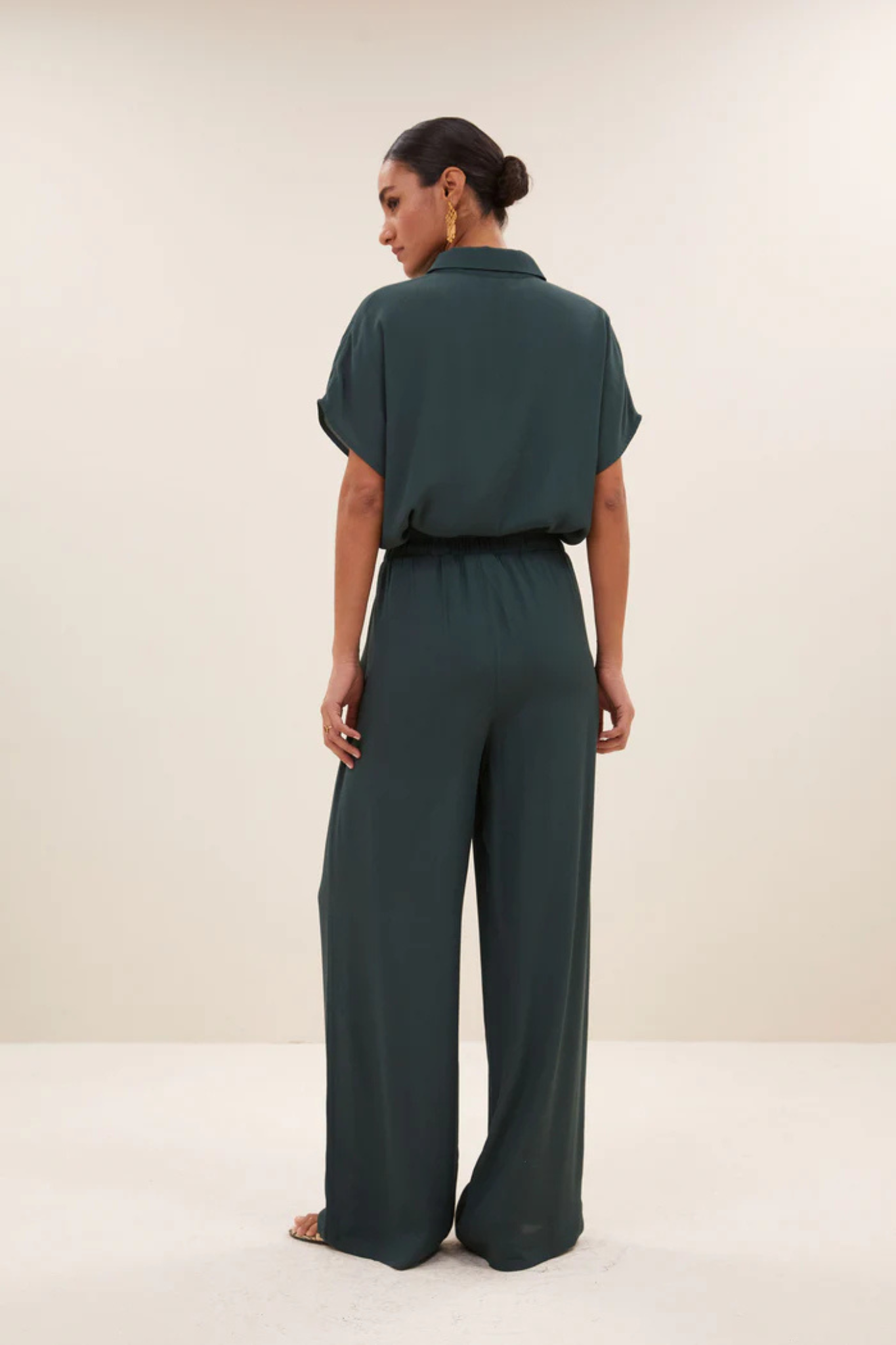 BENJI VISCOSE PANTS - DRIED BASIL
