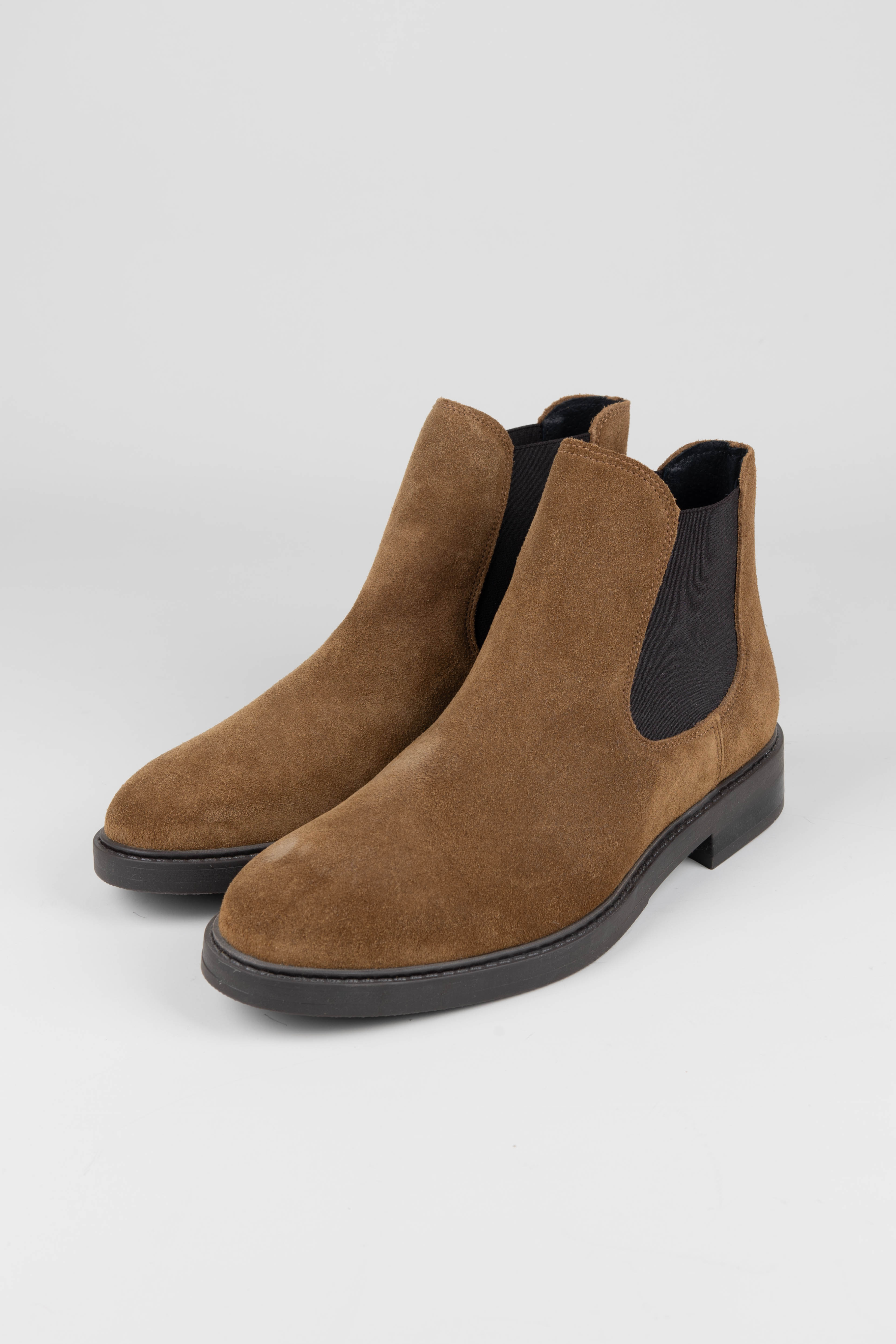 OU - SLHBLAKE SUEDE CHELSEA BOOTS MEN - TOBACCO BROWN