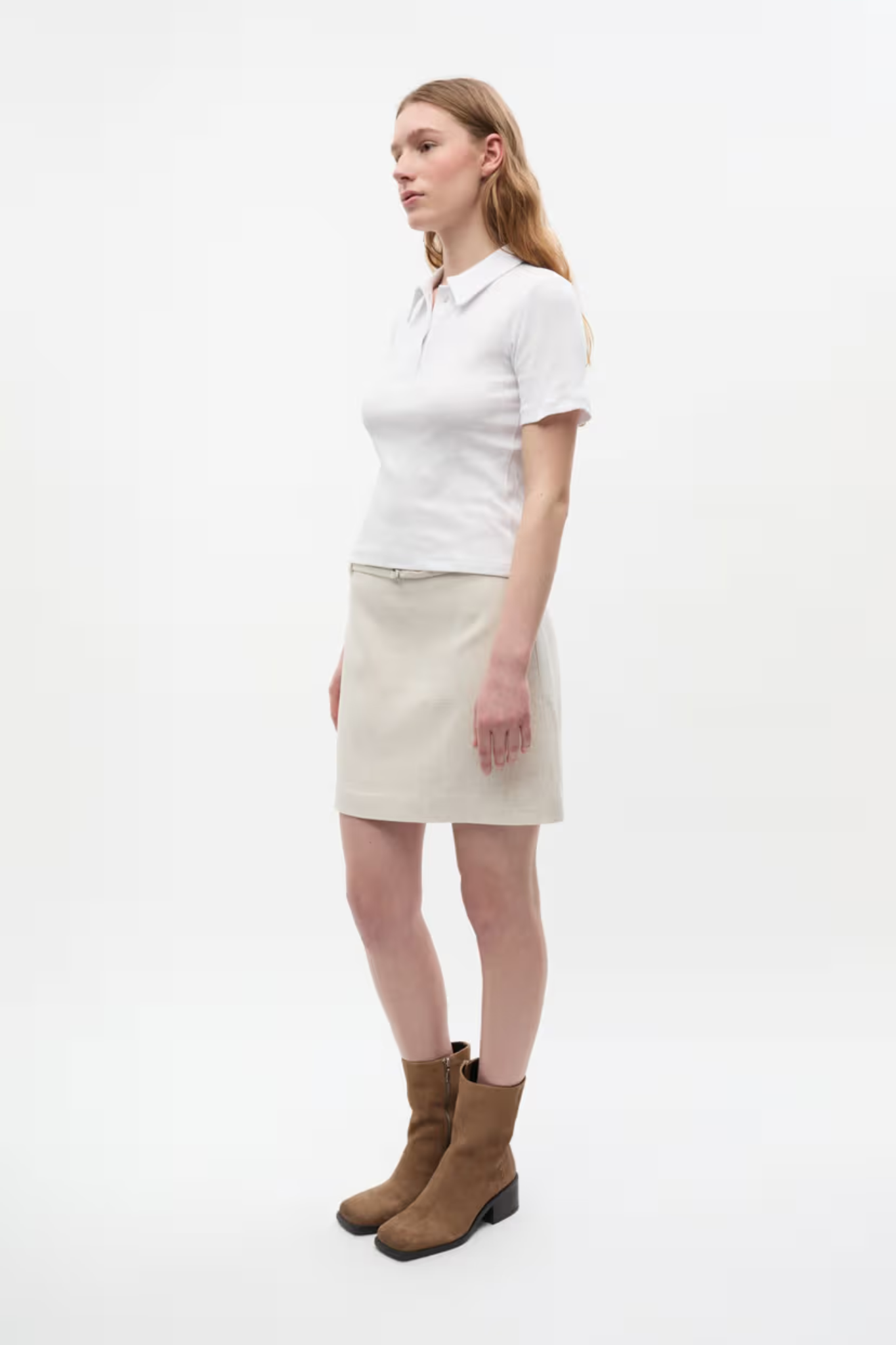 SNAPPIE SKIRT - LIGHT SAND MEL