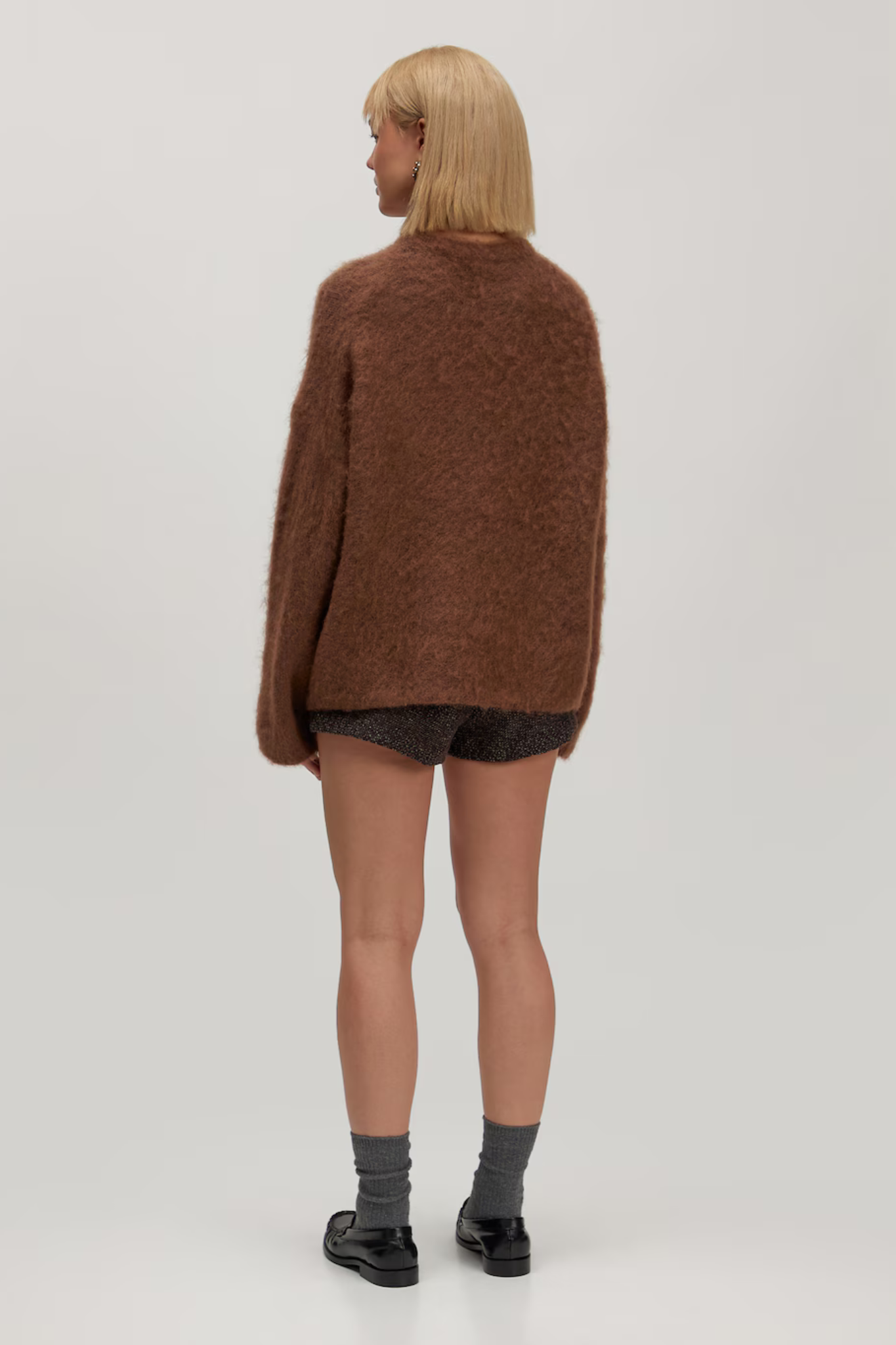 BAILEE MOHAIR SWEATER - FONDUE FUDGE