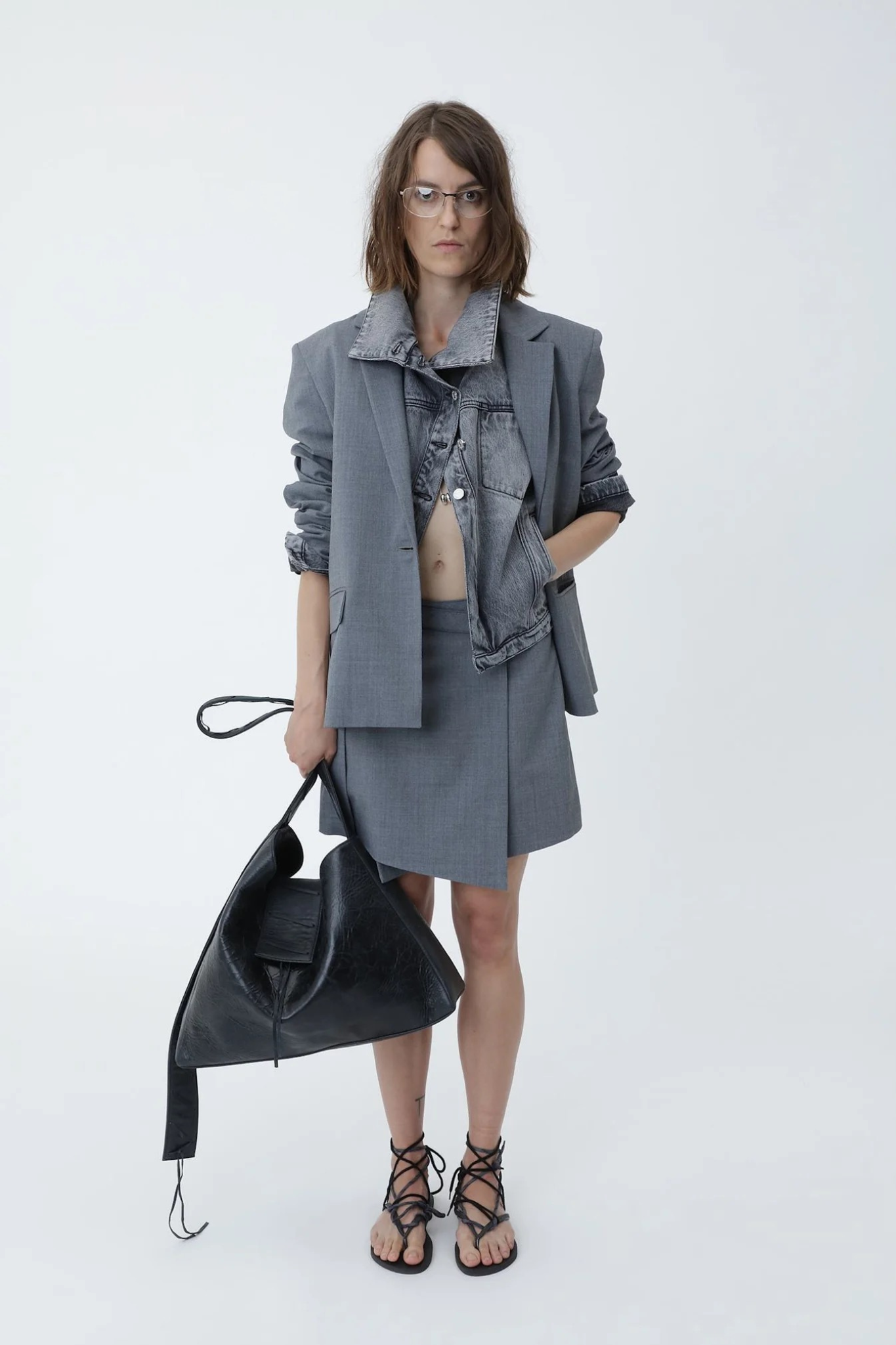 ANIRA BLAZER - GREY MELANGE