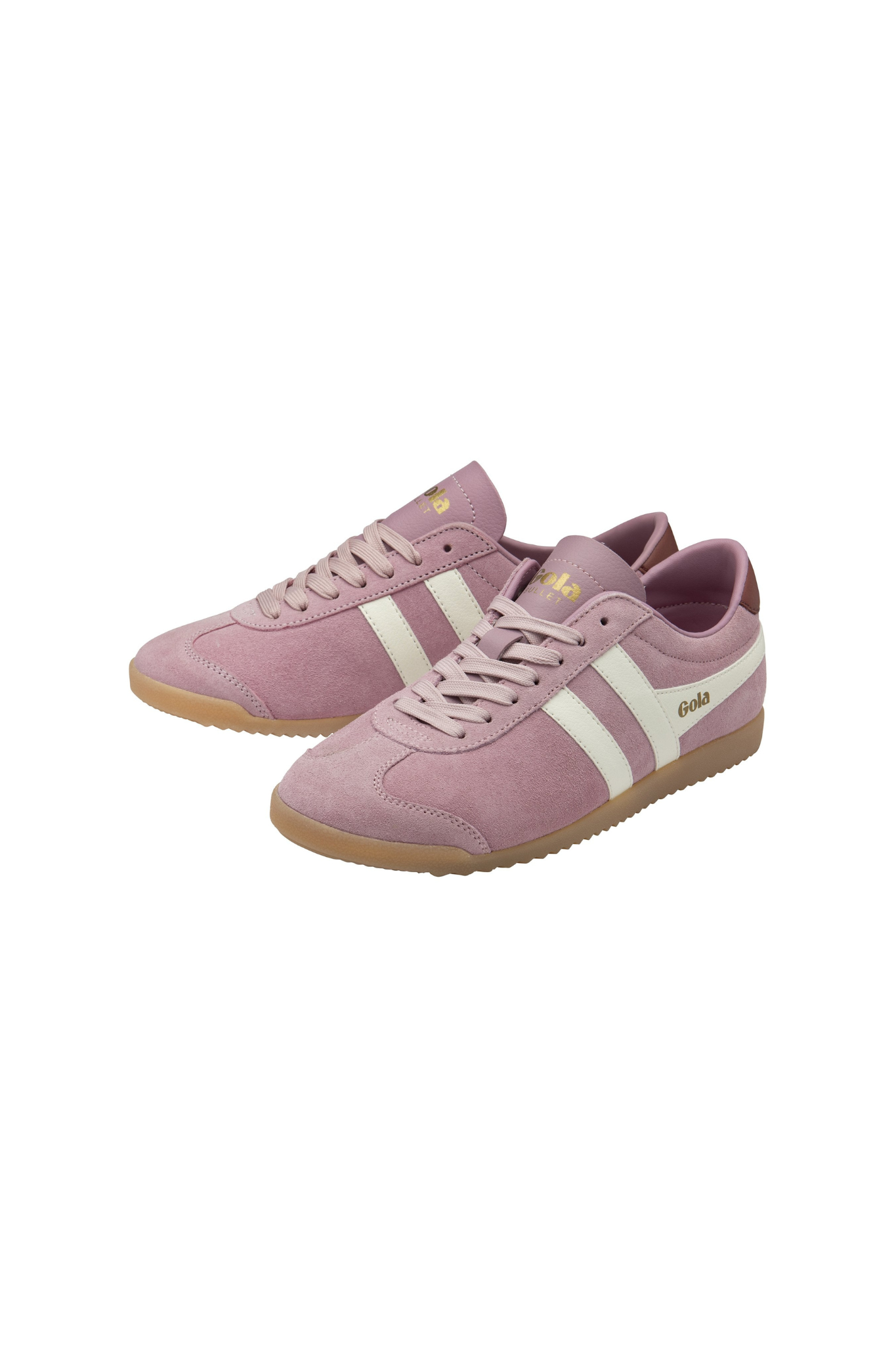 GOLA BULLET SUEDE - CANDY/OFF WHITE/PALE GUM. Side view