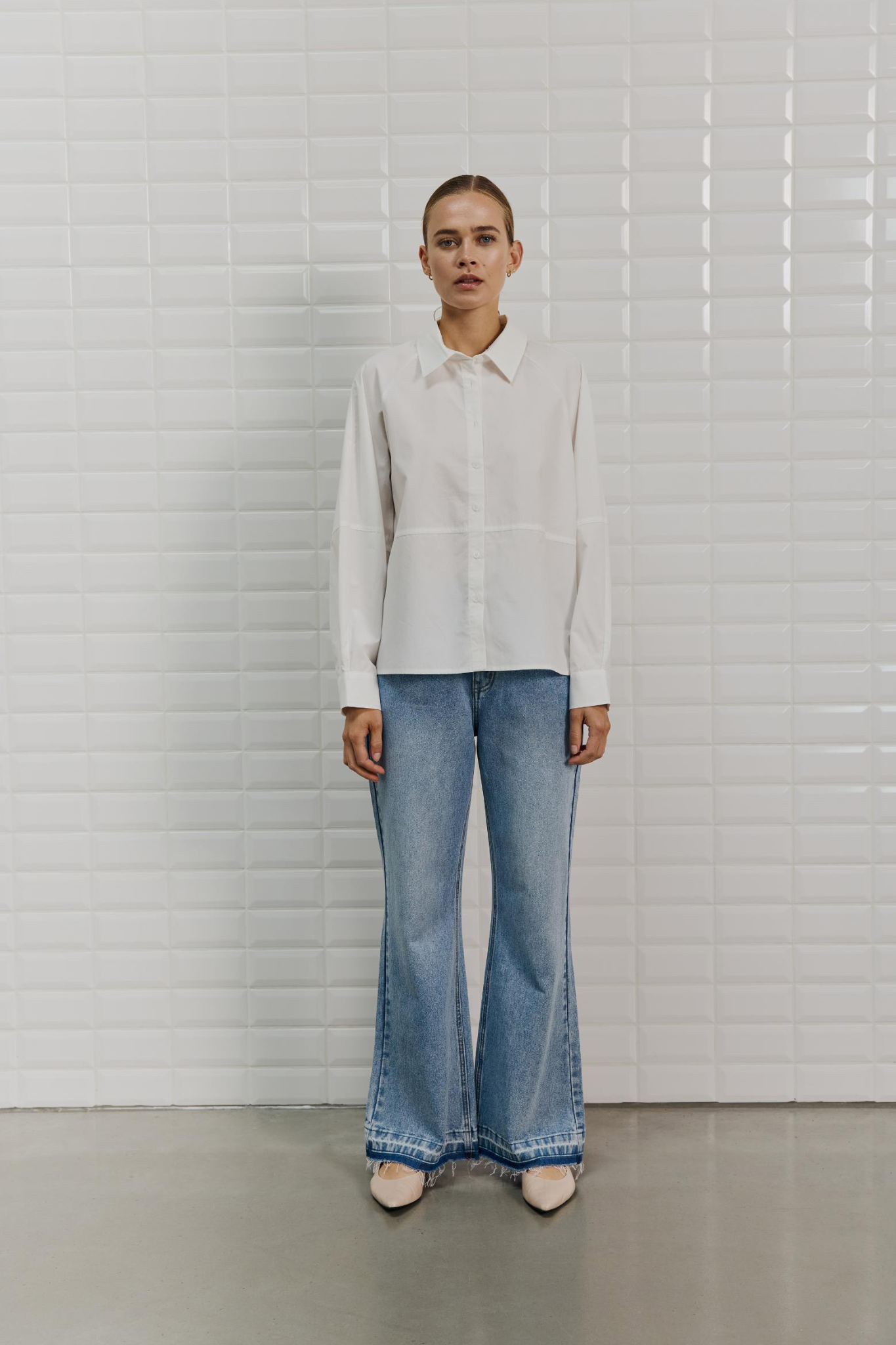 REBECCA LS SHIRT - WHITE