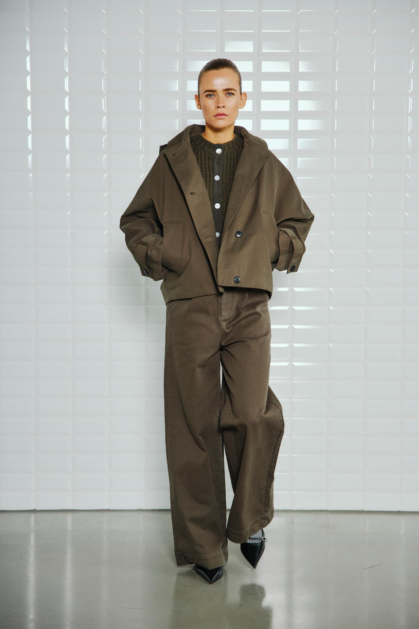 LALAIA HOODED JACKET - MIDNIGHT GREEN