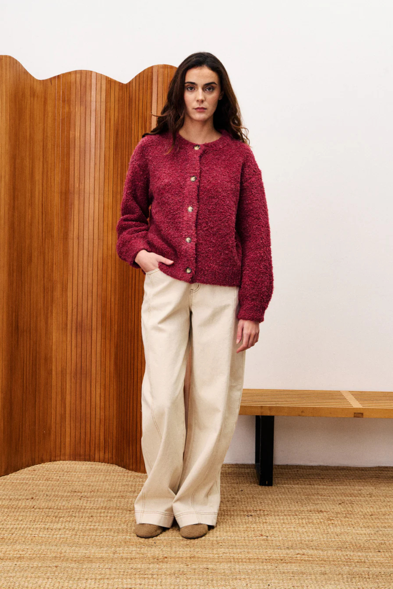 SELKIRK CARDIGAN - BORDEAUX