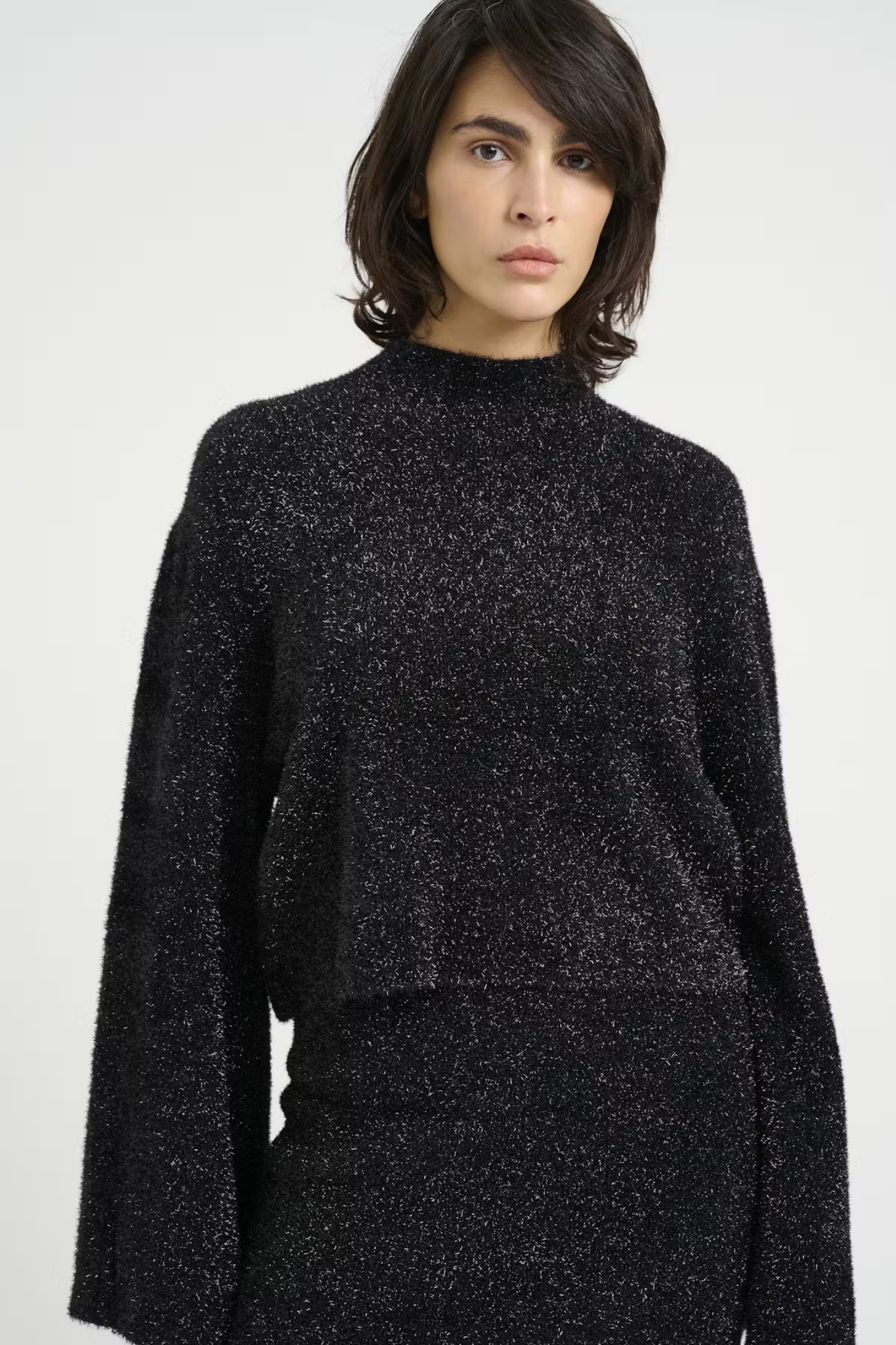 FLINA LS PULLOVER - BLACK