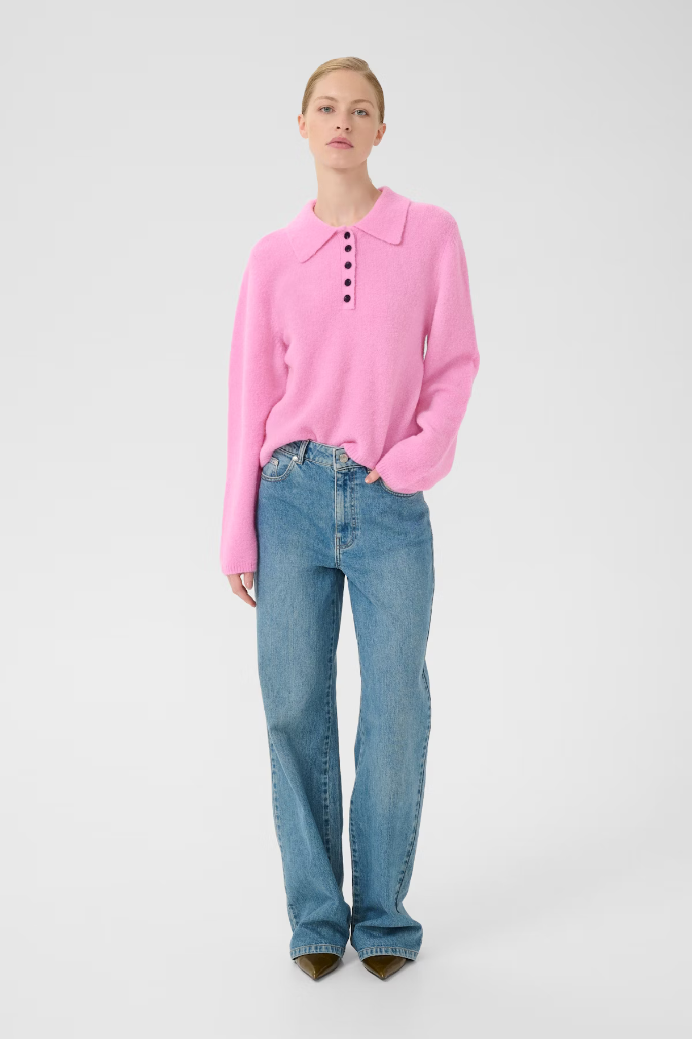 ALPHA POLO PULLOVER - BEGONIA MELANGE