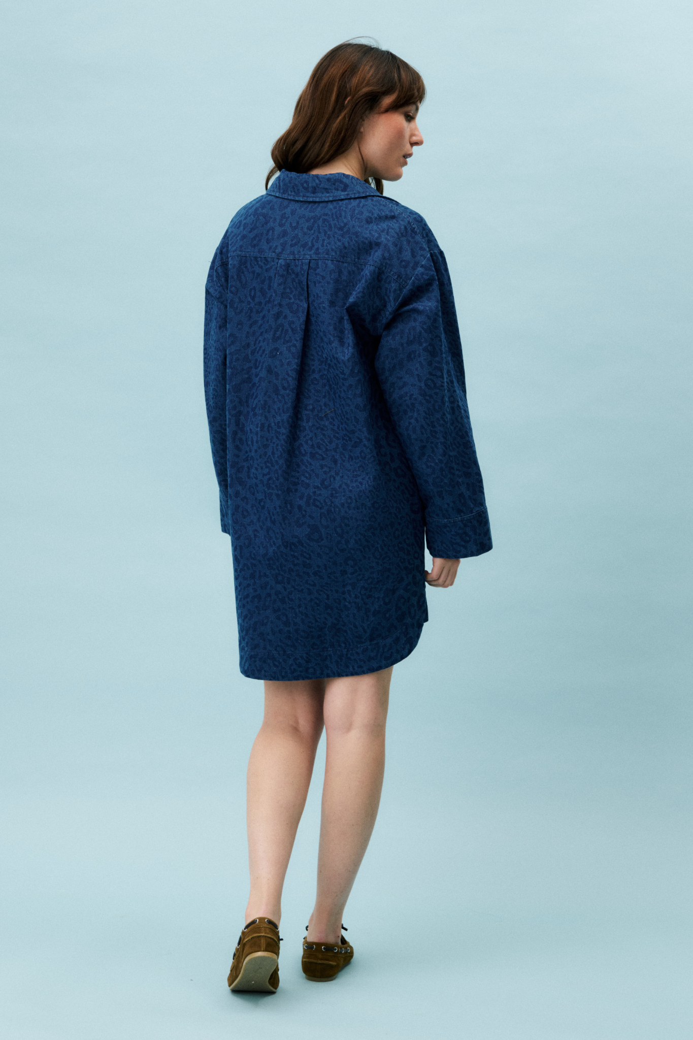 AGLOSSA DRESS - BLUE JEAN