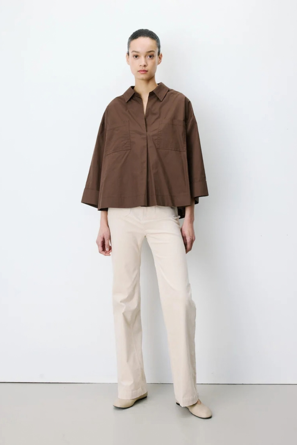 AMBRE BLOUSE - CHOCOLAT