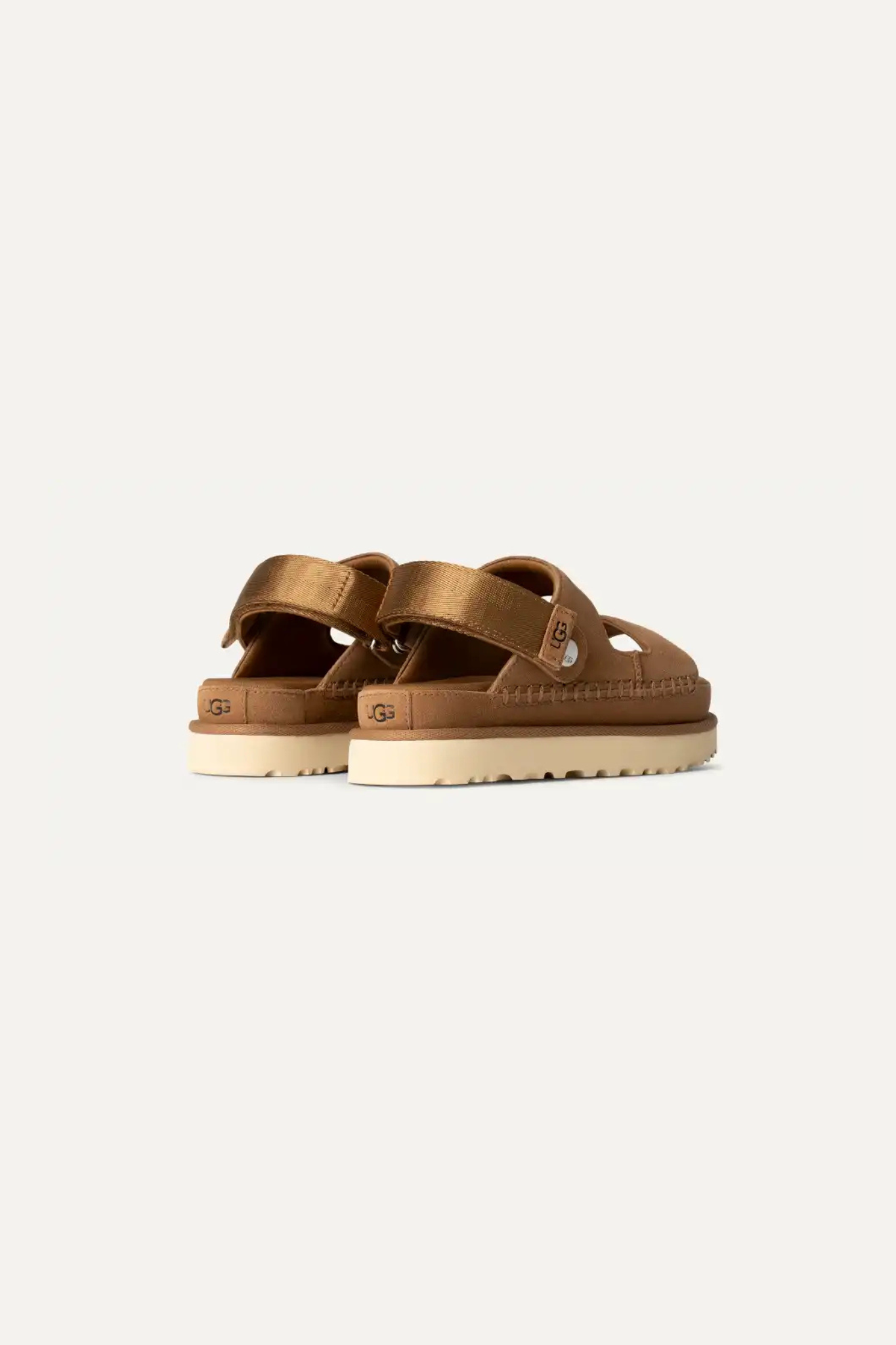 UGG women goldenstar glide in chestnut. Back view