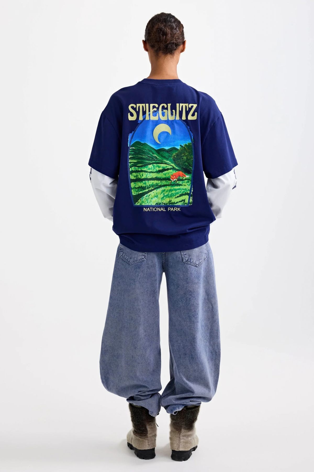 FIORE WIDE SKATE LONGSLEEVE T-SHIRT - BLUE