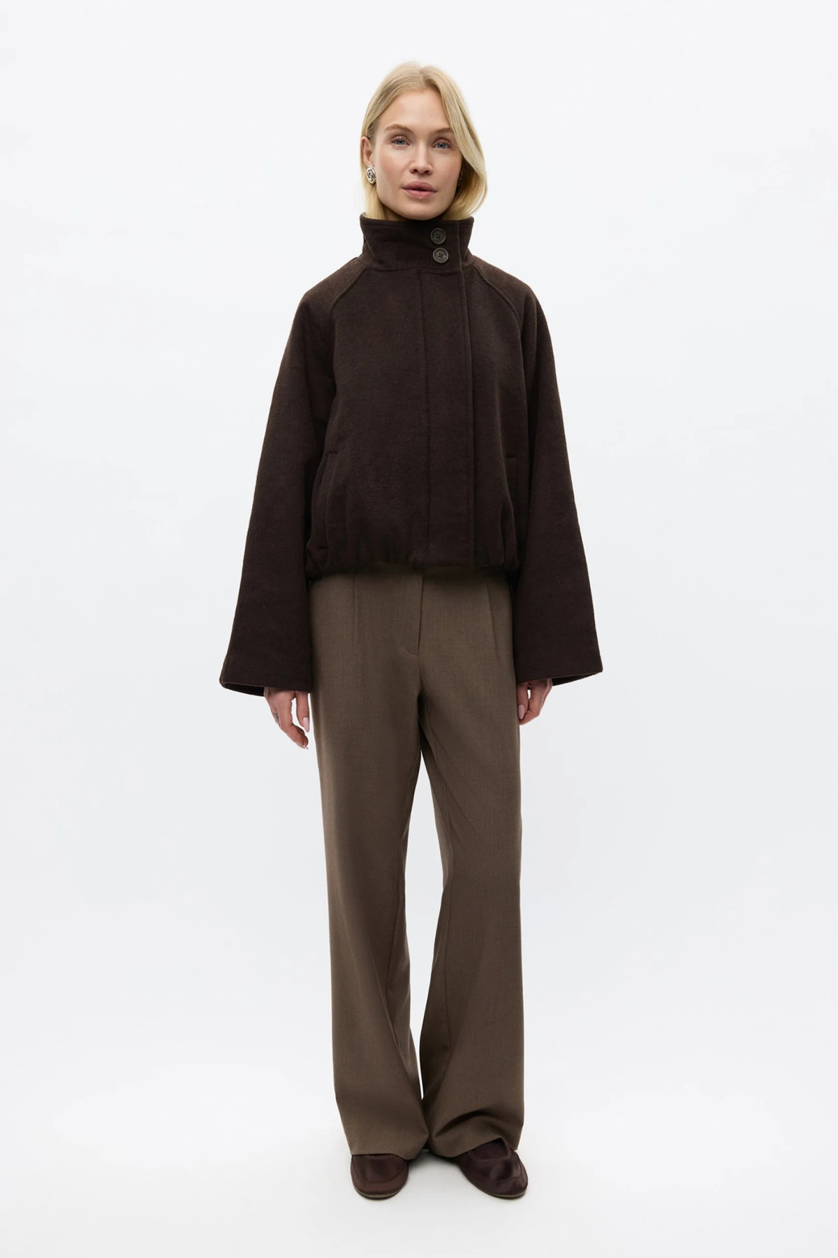 SIGRID WOOL JACKET - CHOCOLATE TORTE MEL