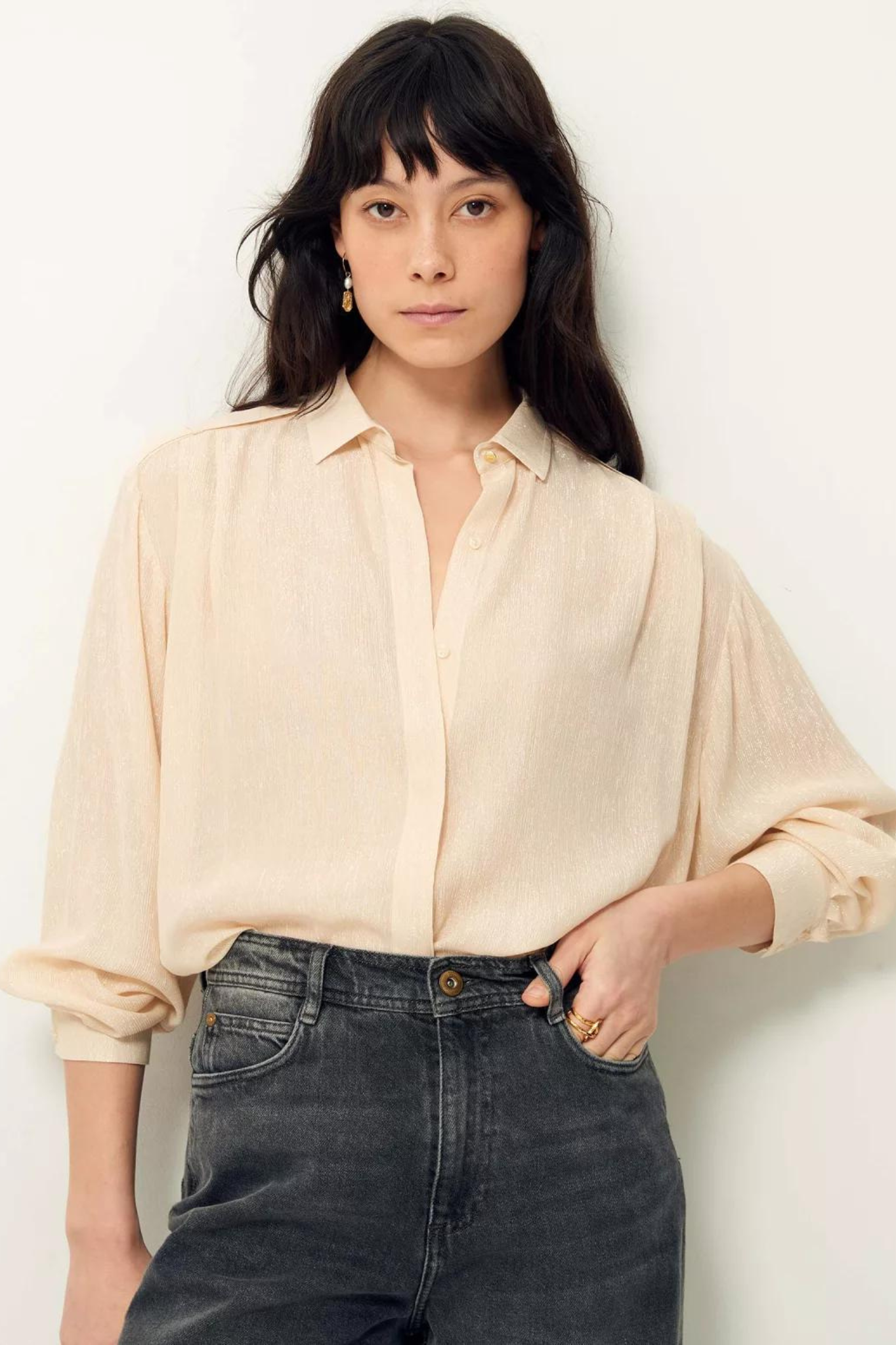 GINGER LUX SHIRT - TAPIOCA