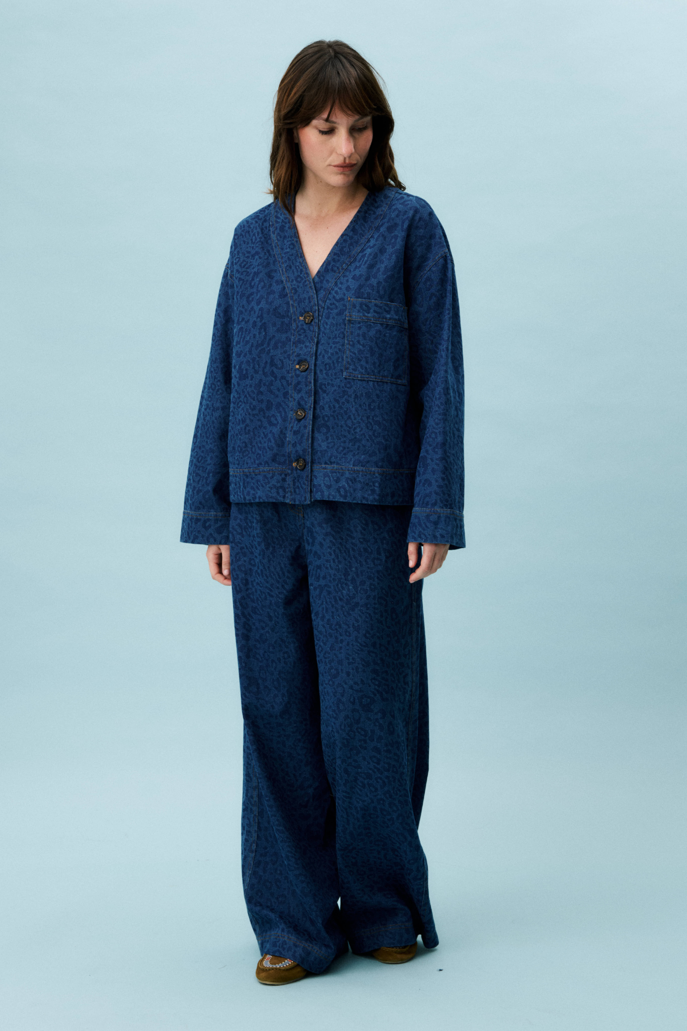 BRUNELLE VEST - BLUE JEAN